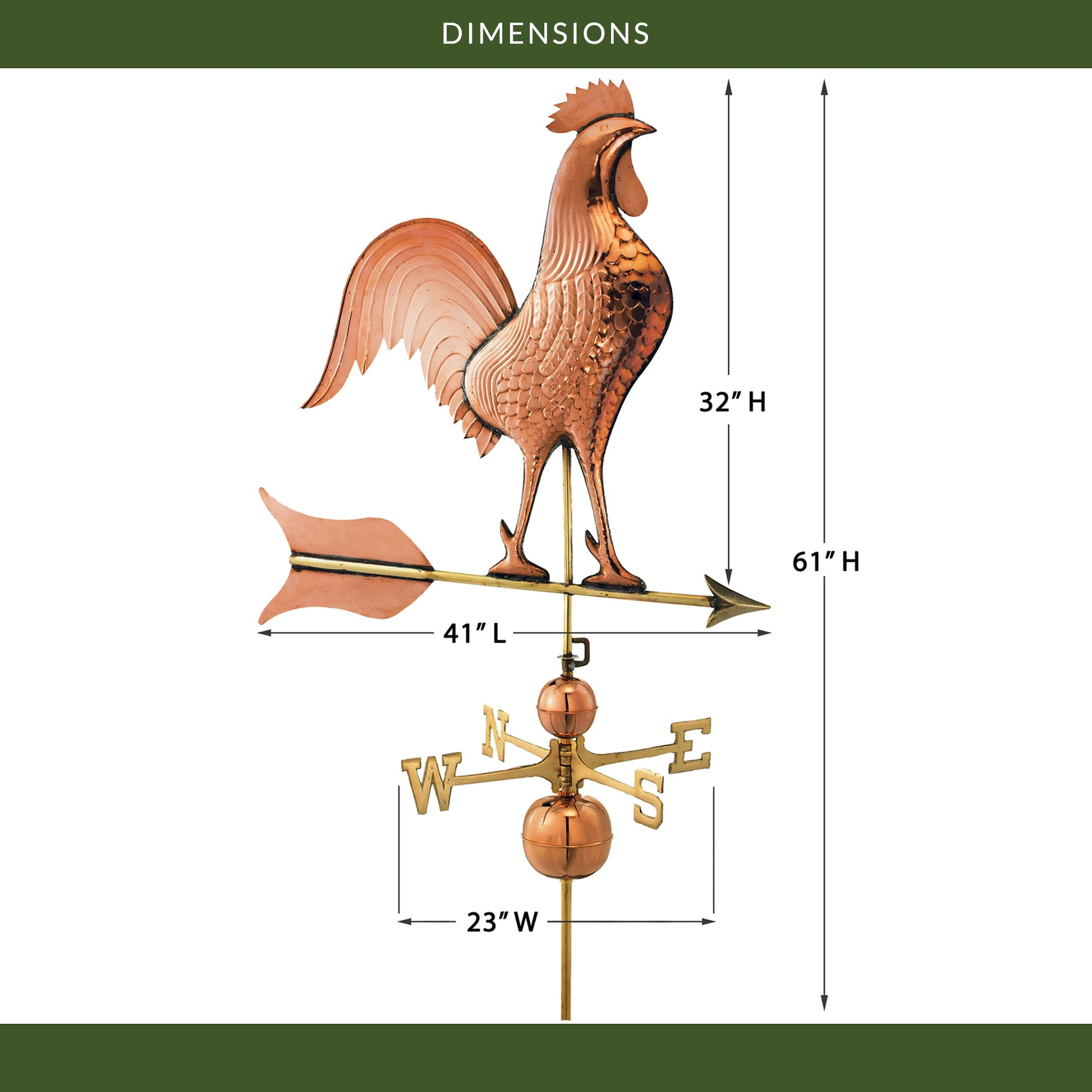 Barn Rooster Weathervane - Good Directions