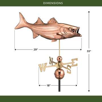 bass with lure weathervane Bass Weathervane