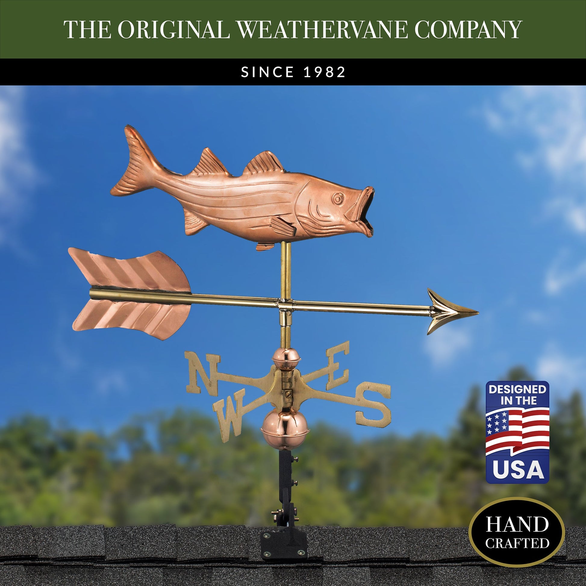 Bass with Arrow Cottage Weathervane - Good Directions