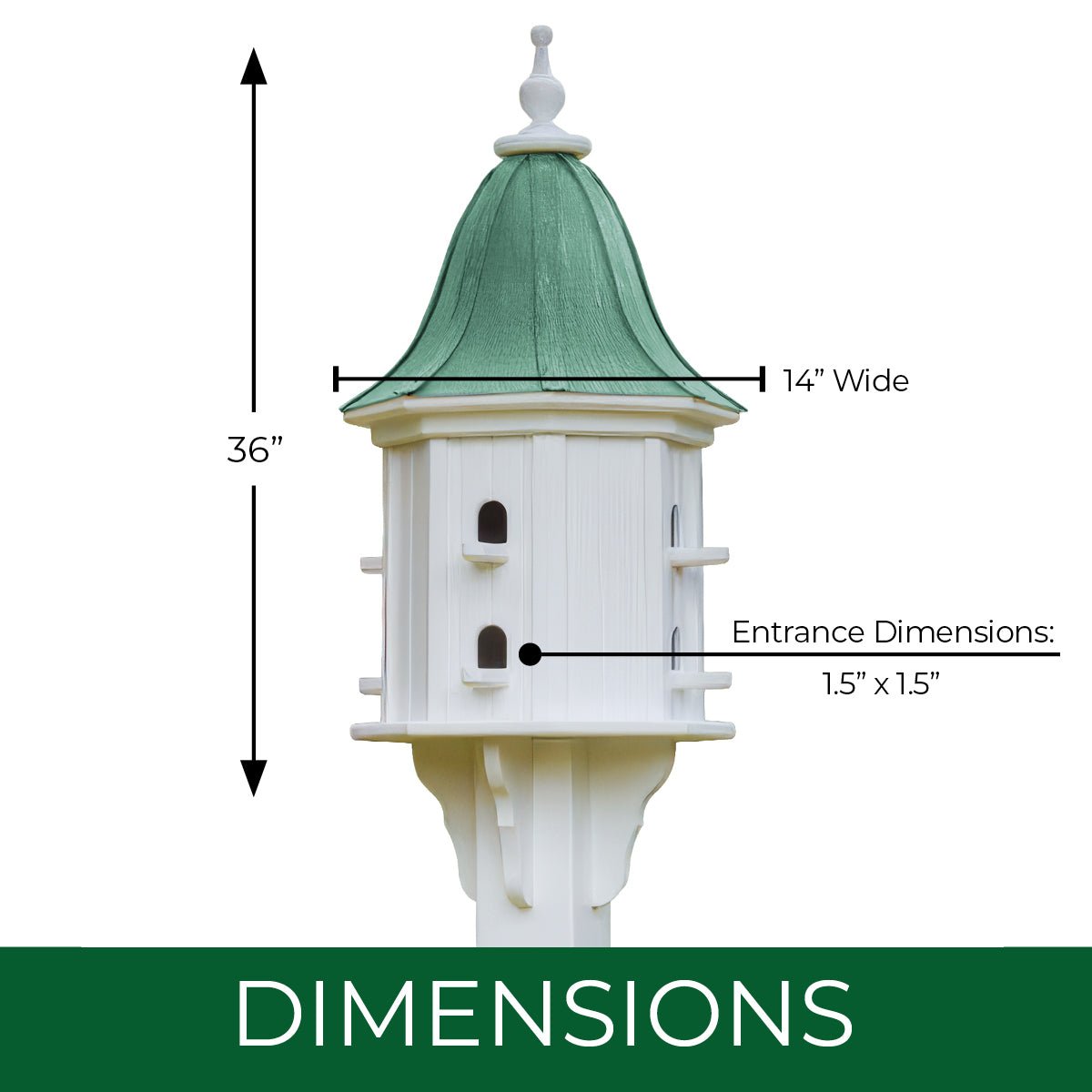 Belvedere Bird House — Aged Copper Roof - Good Directions