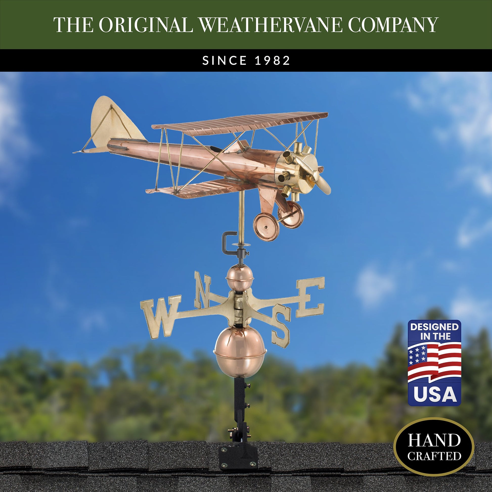 Biplane Weathervane - Good Directions