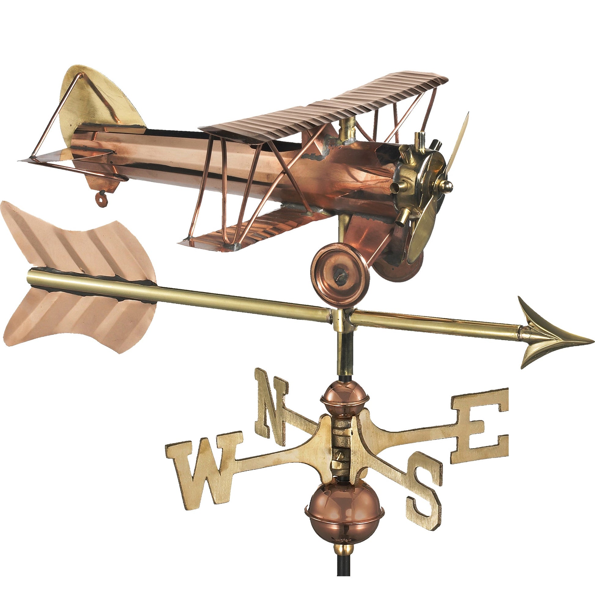Biplane with Arrow Cottage Weathervane - Good Directions