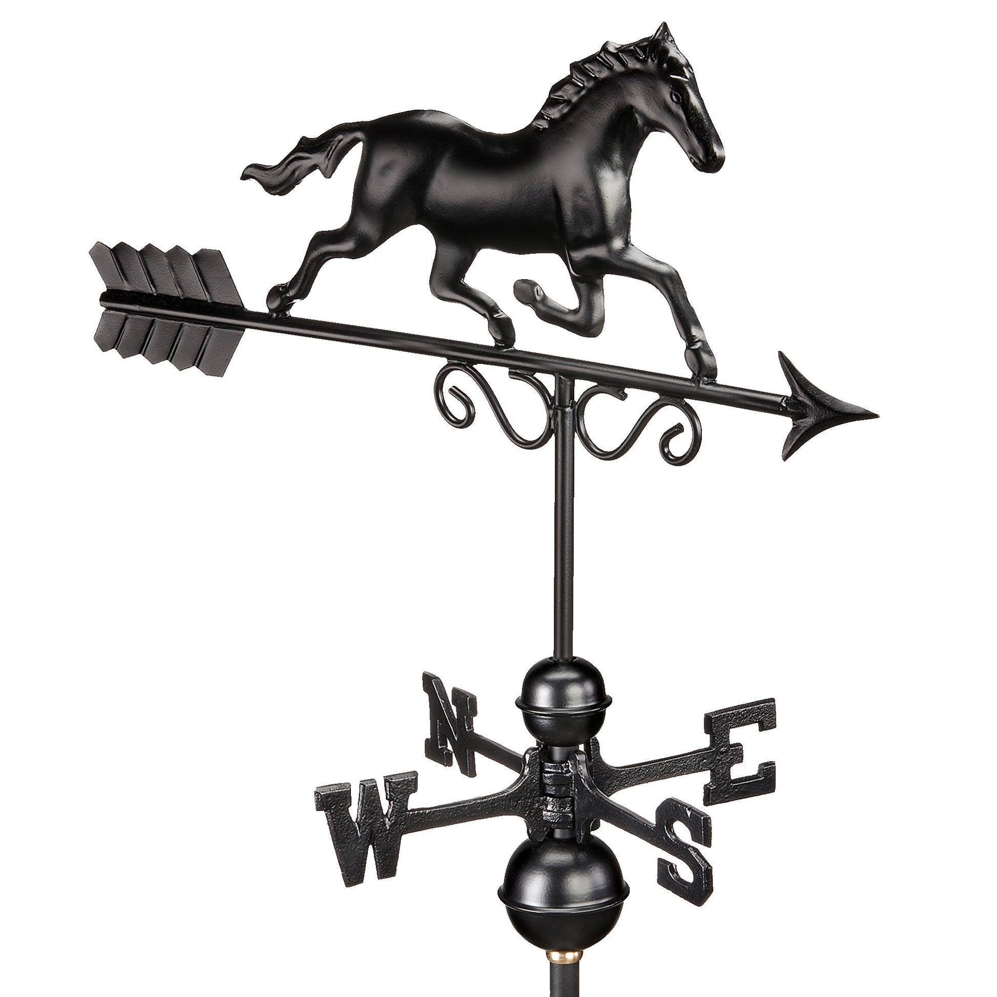 Black Aluminum Galloping Horse - Good Directions