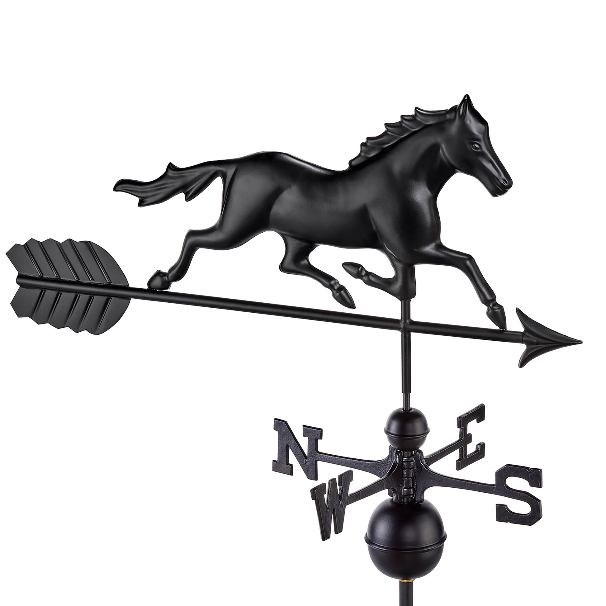 Black Aluminum Trotting Horse - Good Directions