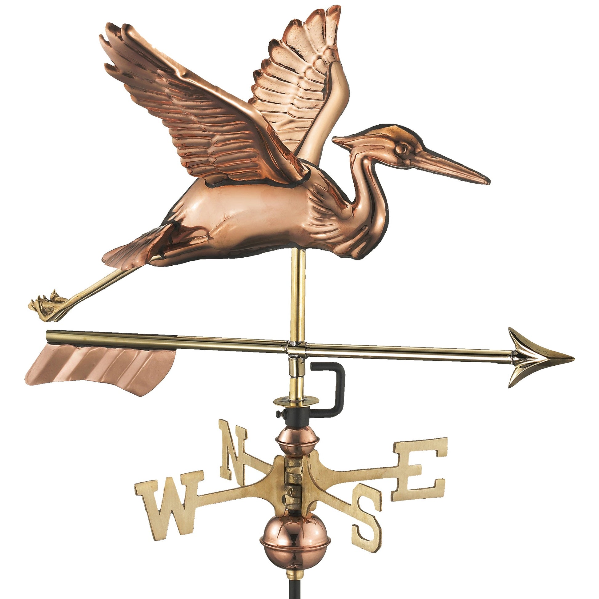 Blue Heron with Arrow Garden Weathervane - Good Directions