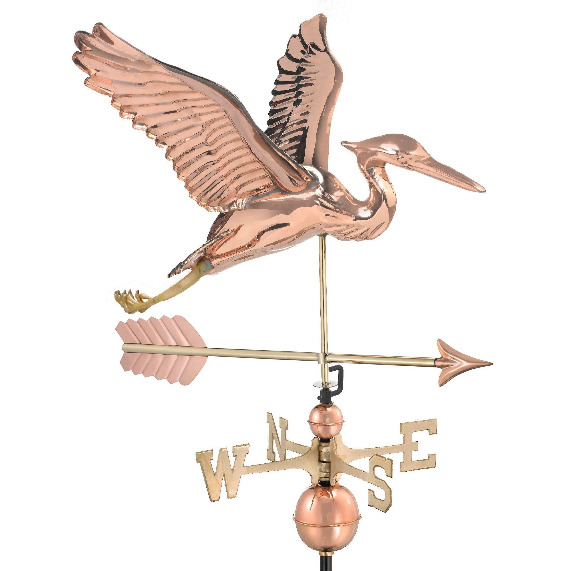Blue Heron with Arrow Weathervane - Good Directions