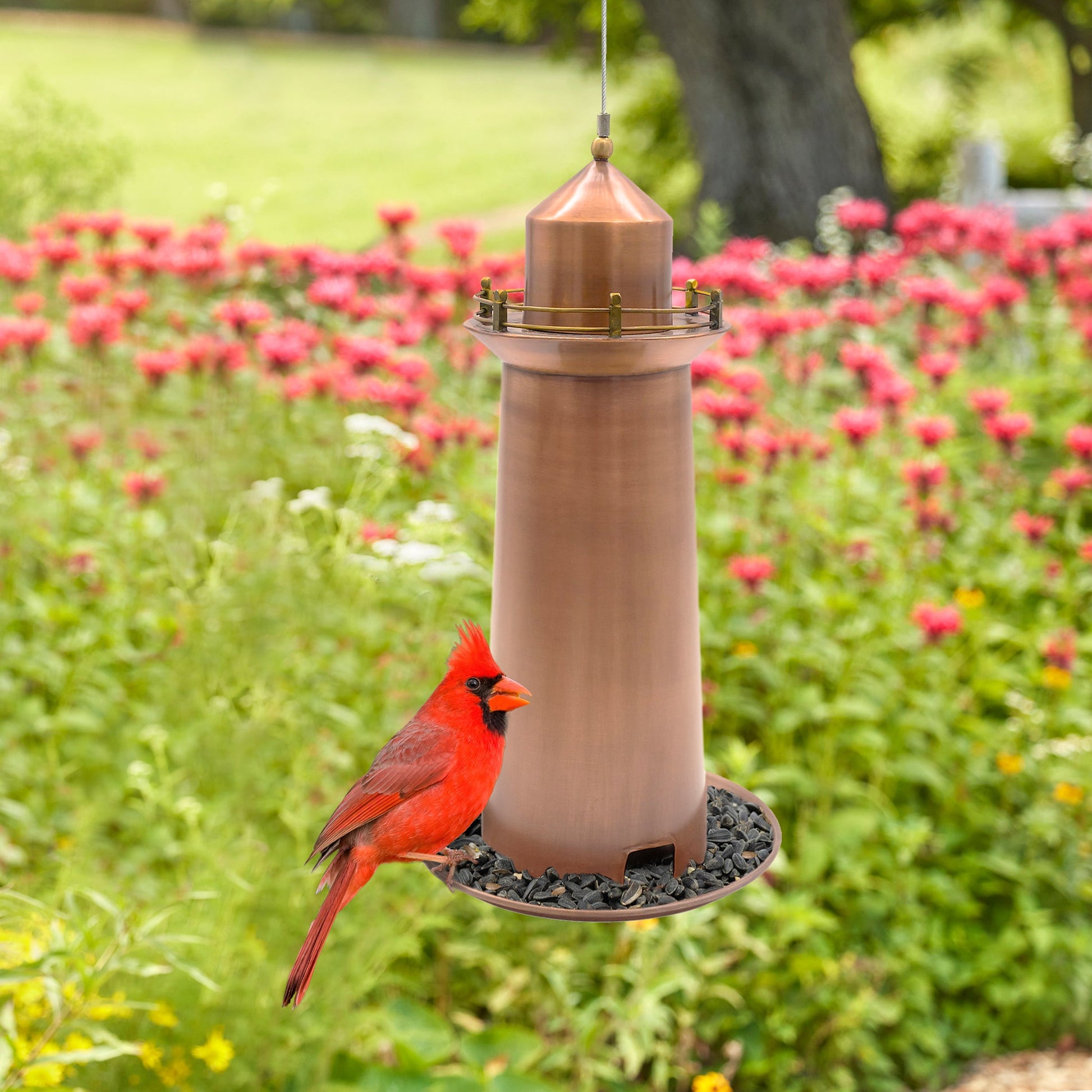 Copper Lighthouse Bird Feeder - Good Directions