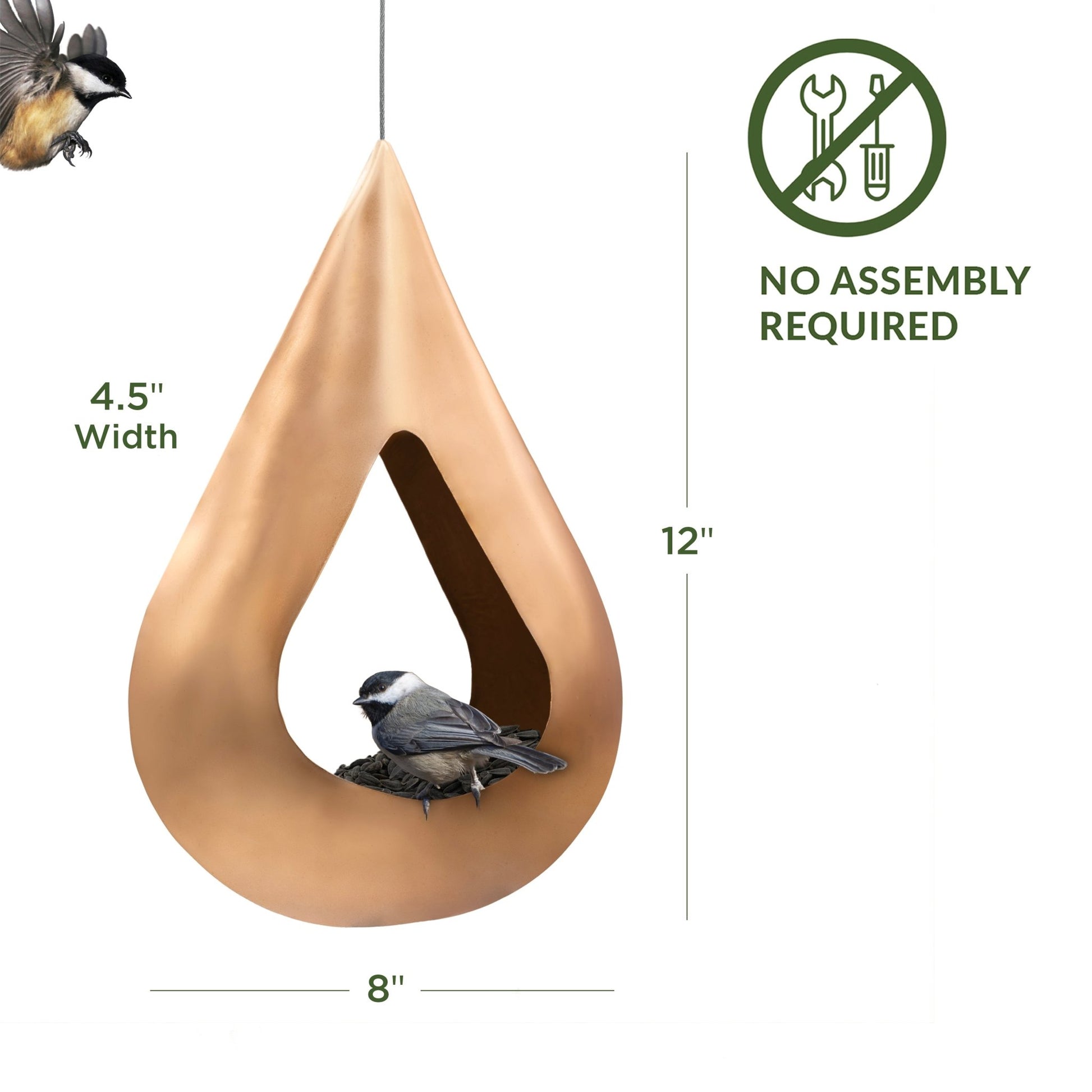 Copper Rain Drop Fly - Thru Bird Feeder - Good Directions