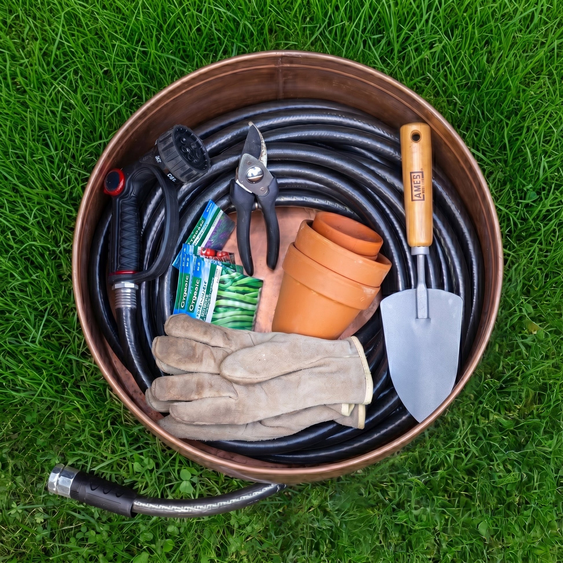 Coronado Hose Pot with Lid - Copper Finish - Good Directions