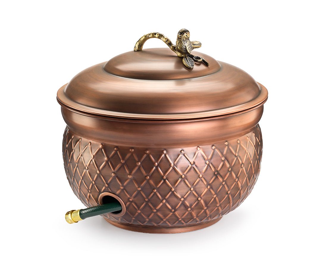 Coronado Hose Pot with Lid - Copper Finish - Good Directions