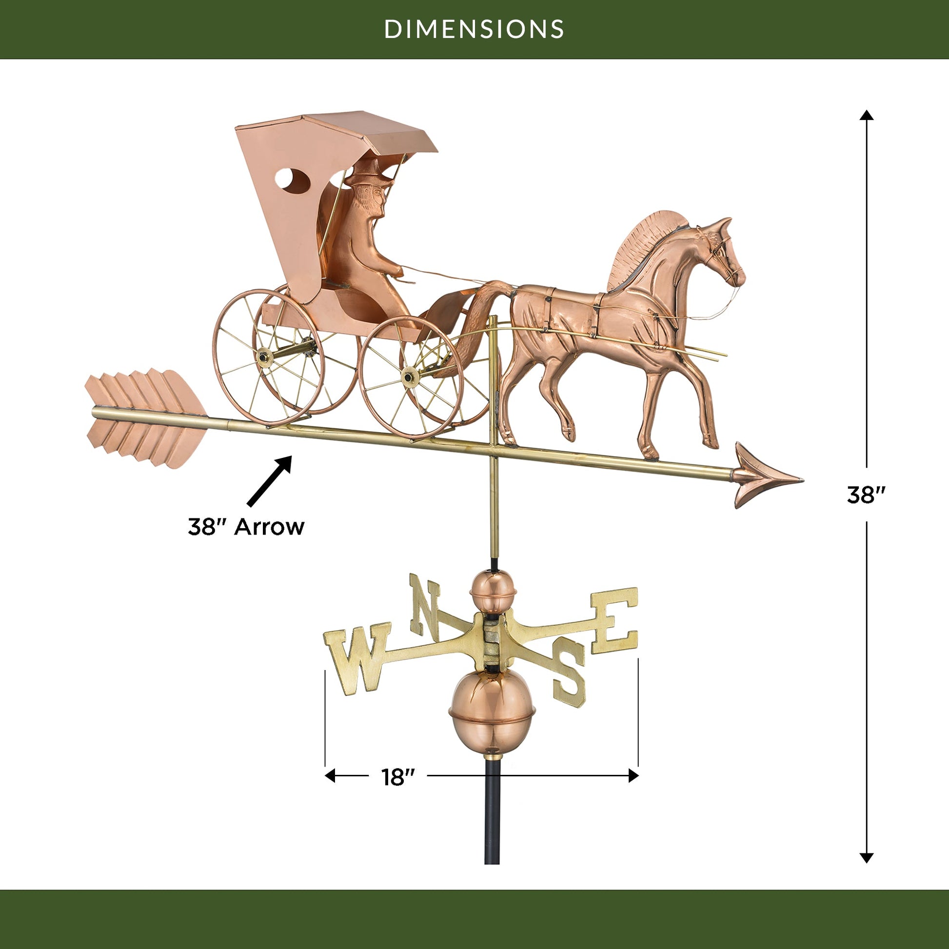 Country Doctor Weathervane with Arrow - Good Directions