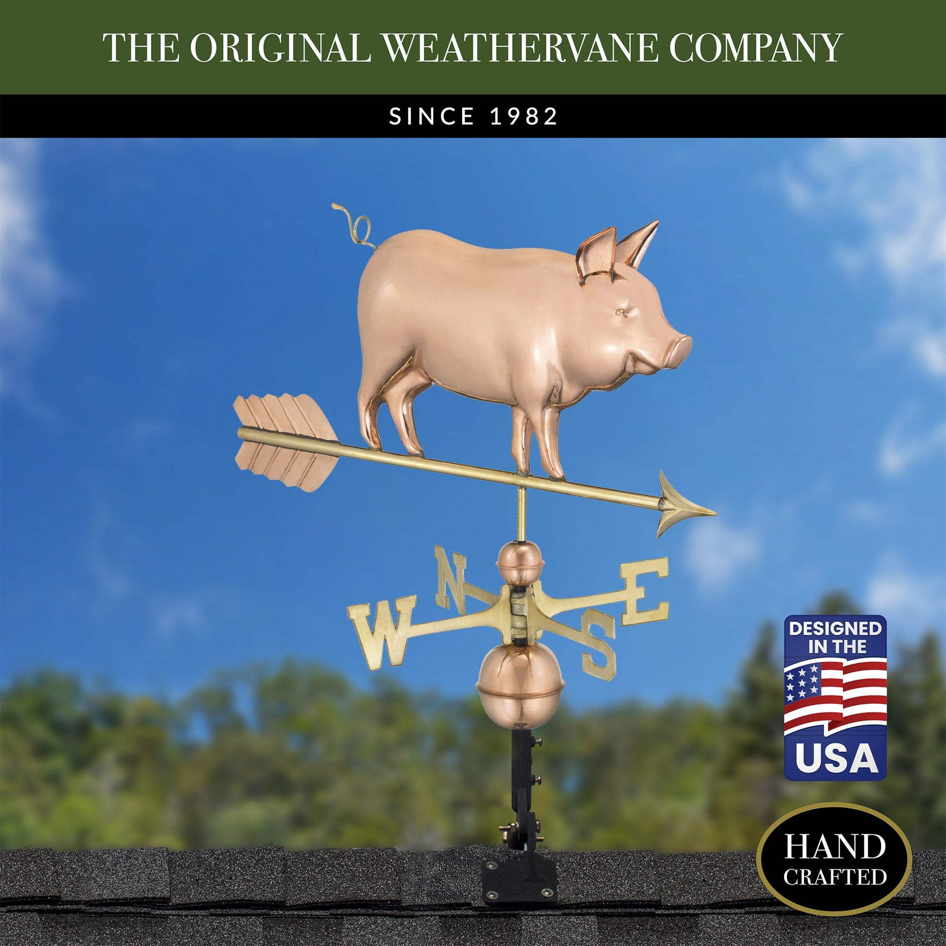 Country Pig Weathervane - Good Directions