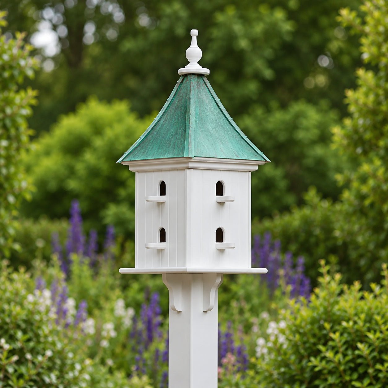 Courtyard Bird House — Aged Copper Roof - Good Directions