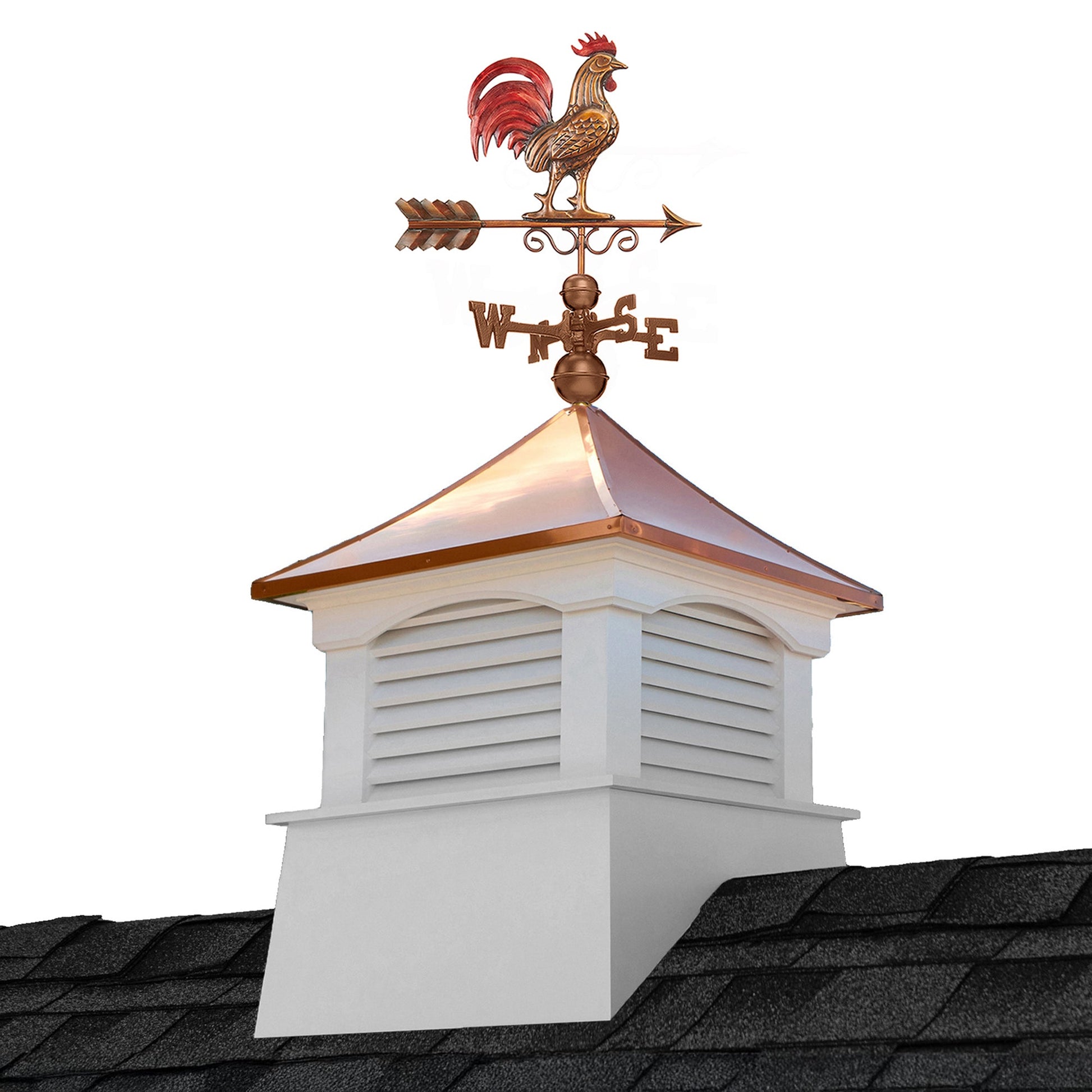 Coventry Vinyl Cupola Set – Copper Roof & Red Rooster - Good Directions