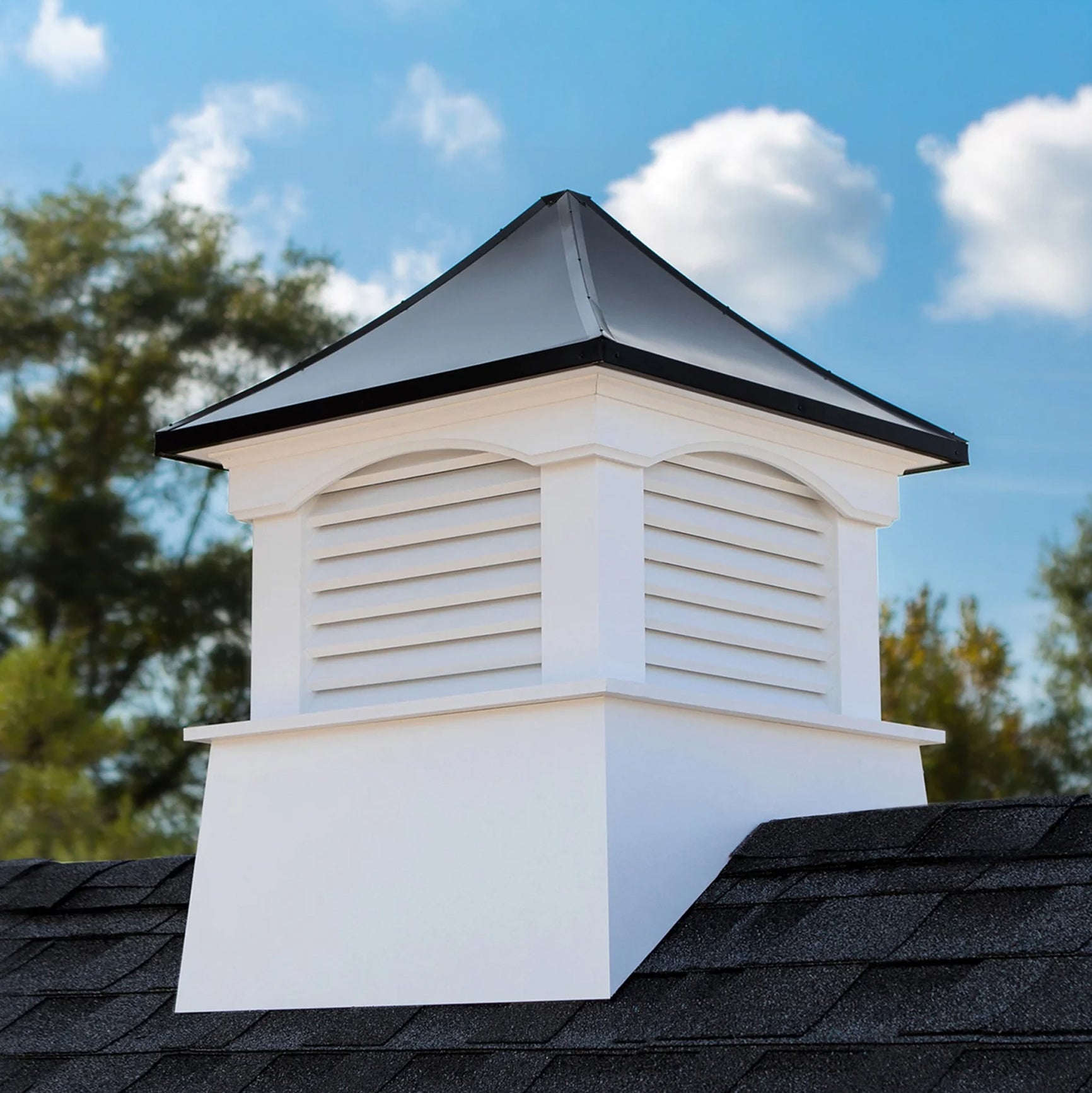 Coventry Vinyl Cupola with Black Aluminum Roof - Good Directions