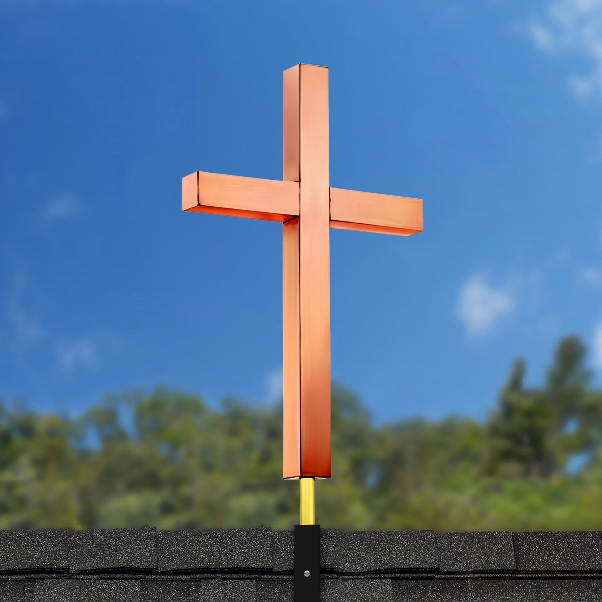 Cross Finial - Pure Copper - Good Directions