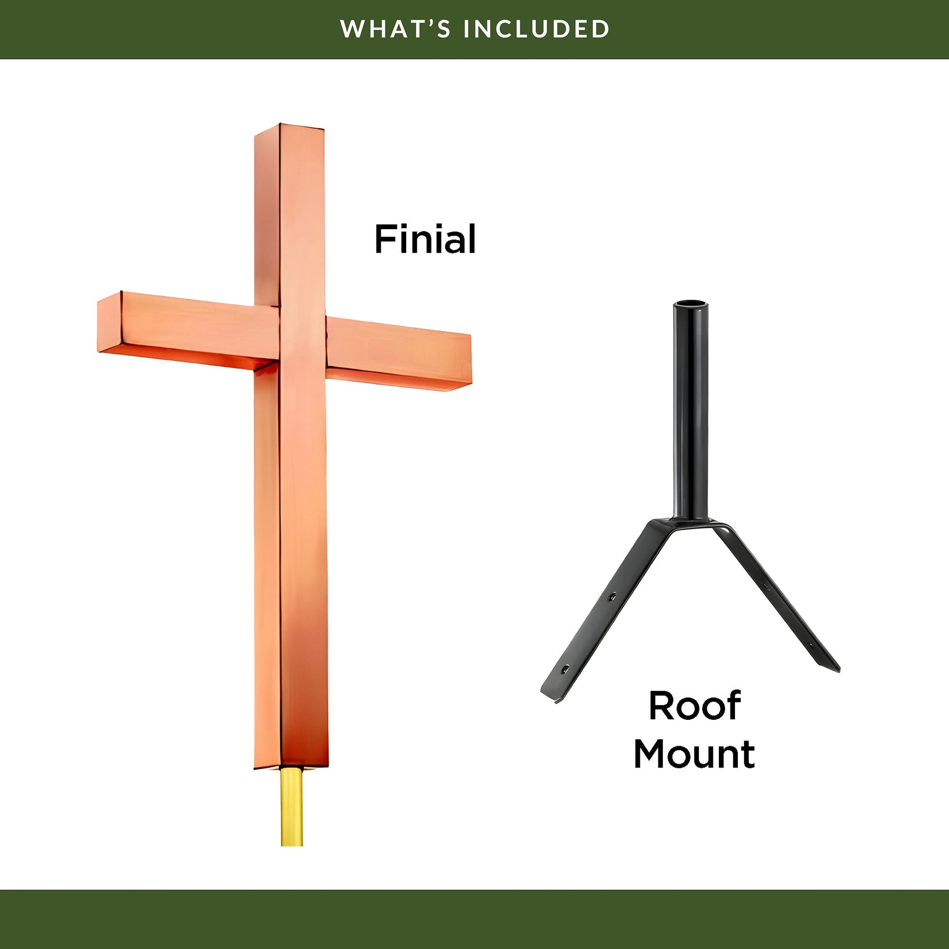 Cross Finial - Pure Copper by Good Directions - Good Directions