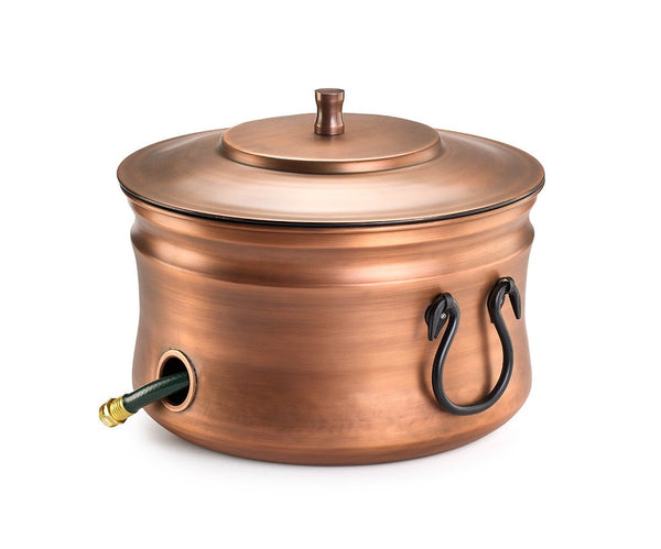 Del Mar Hose Pot with Lid - Copper Finish - Good Directions