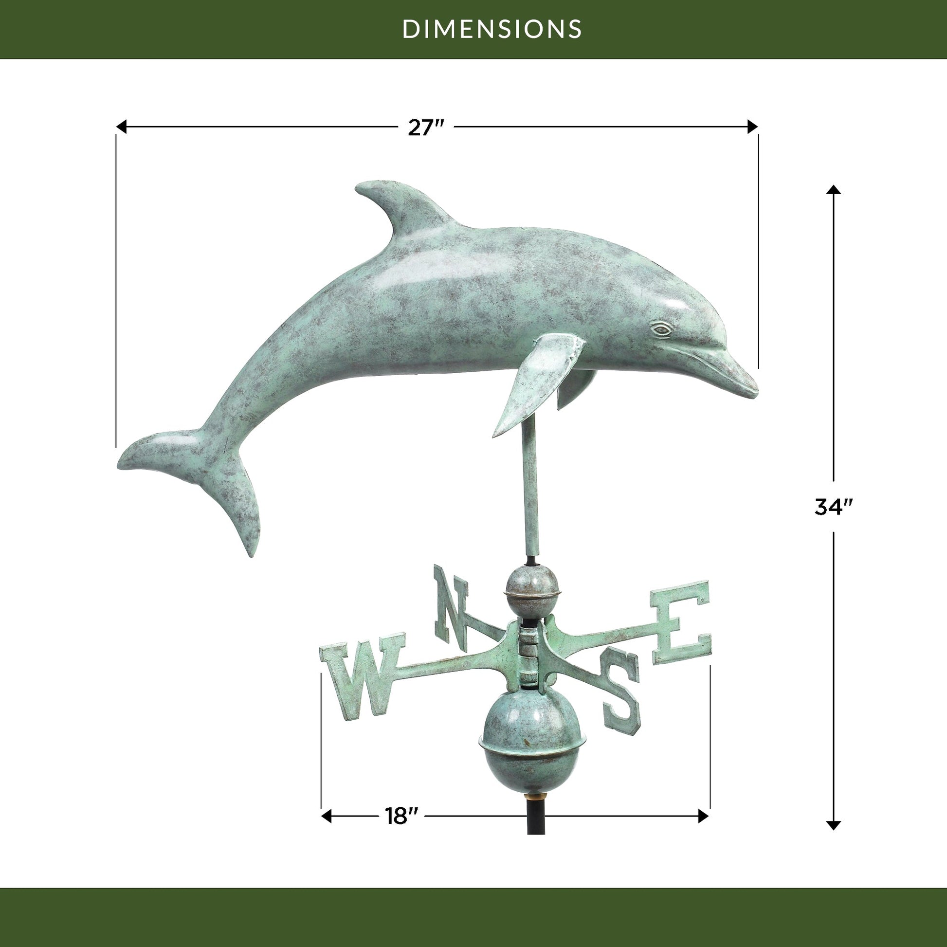 Dolphin Weathervane - Good Directions