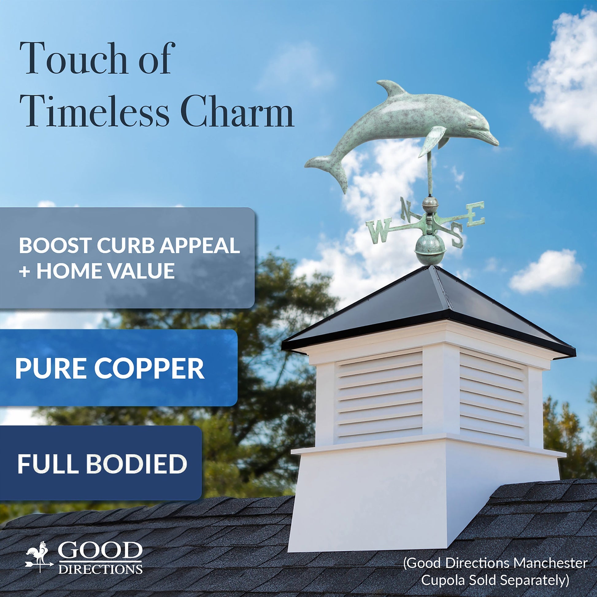 Dolphin Weathervane - Good Directions