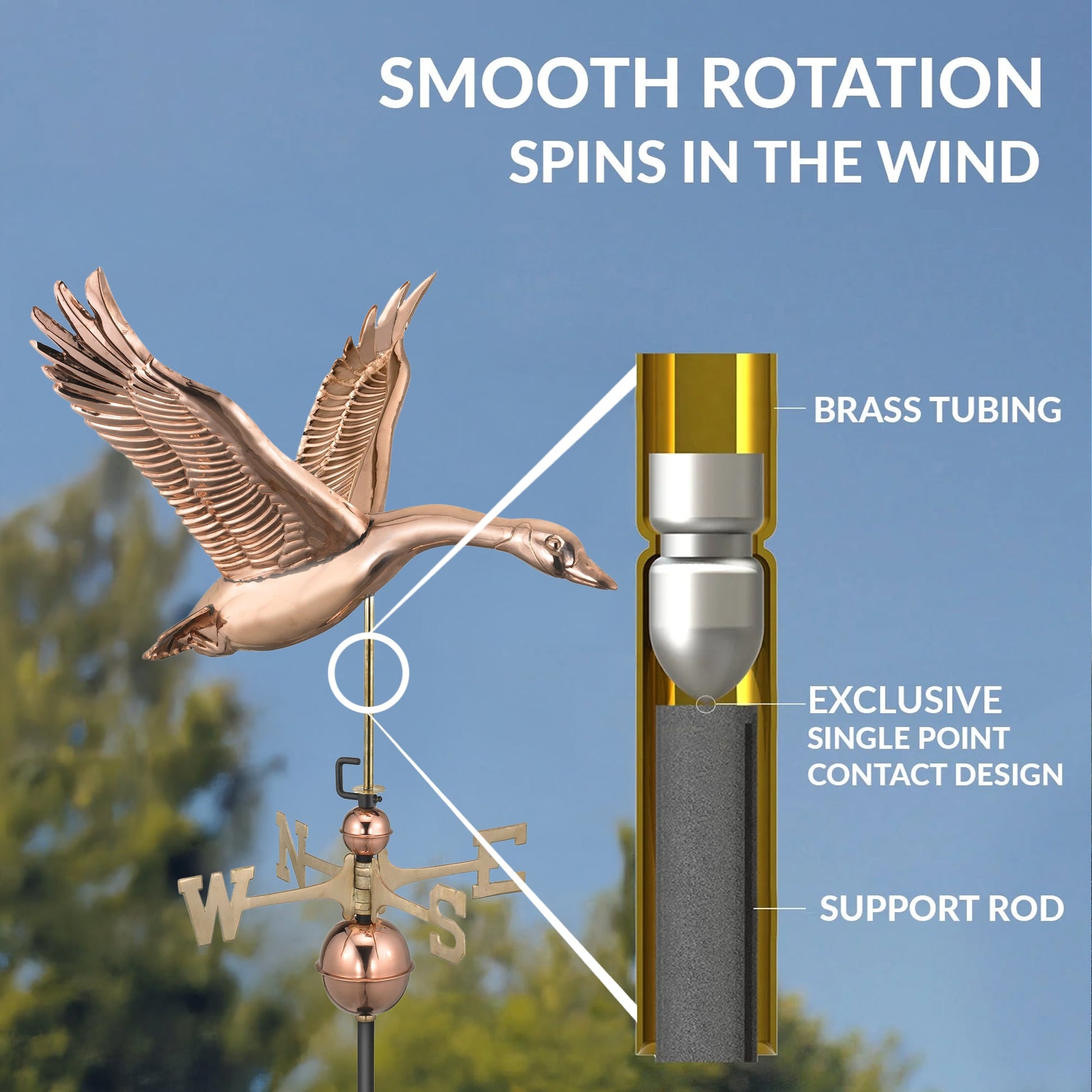 Feathered Goose Weathervane - Good Directions