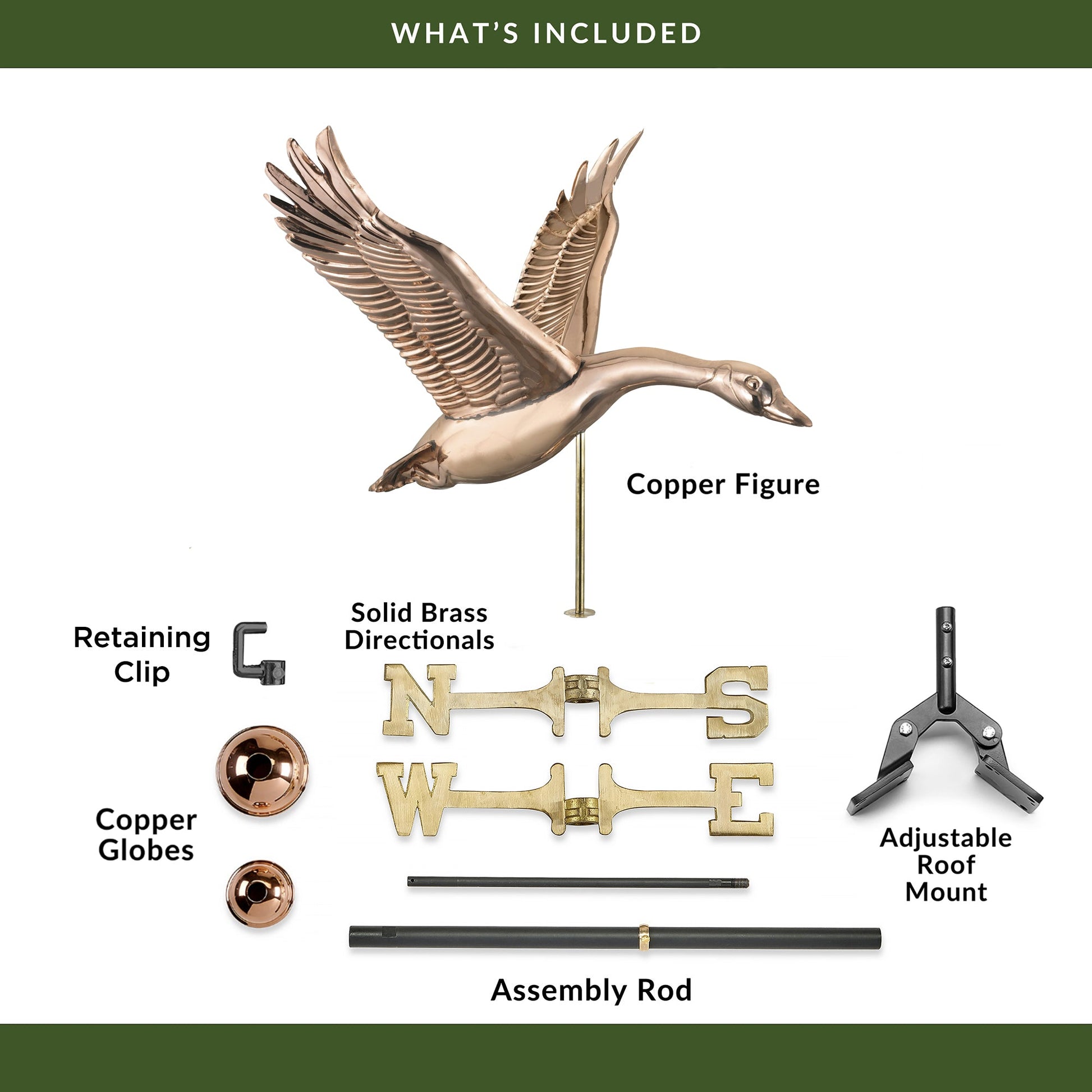 Feathered Goose Weathervane - Good Directions