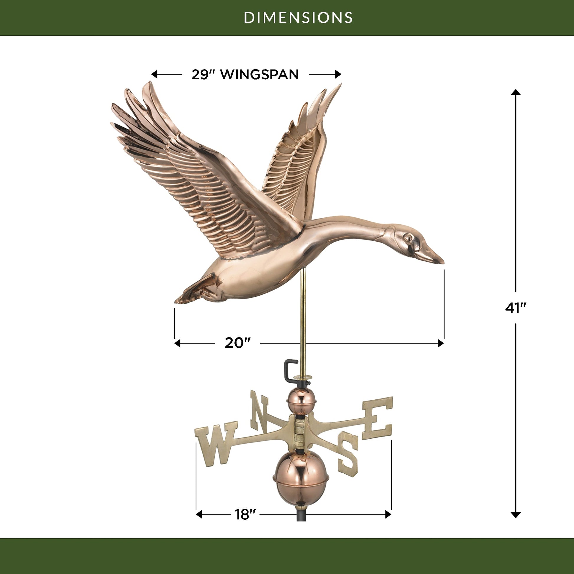 Feathered Goose Weathervane - Good Directions