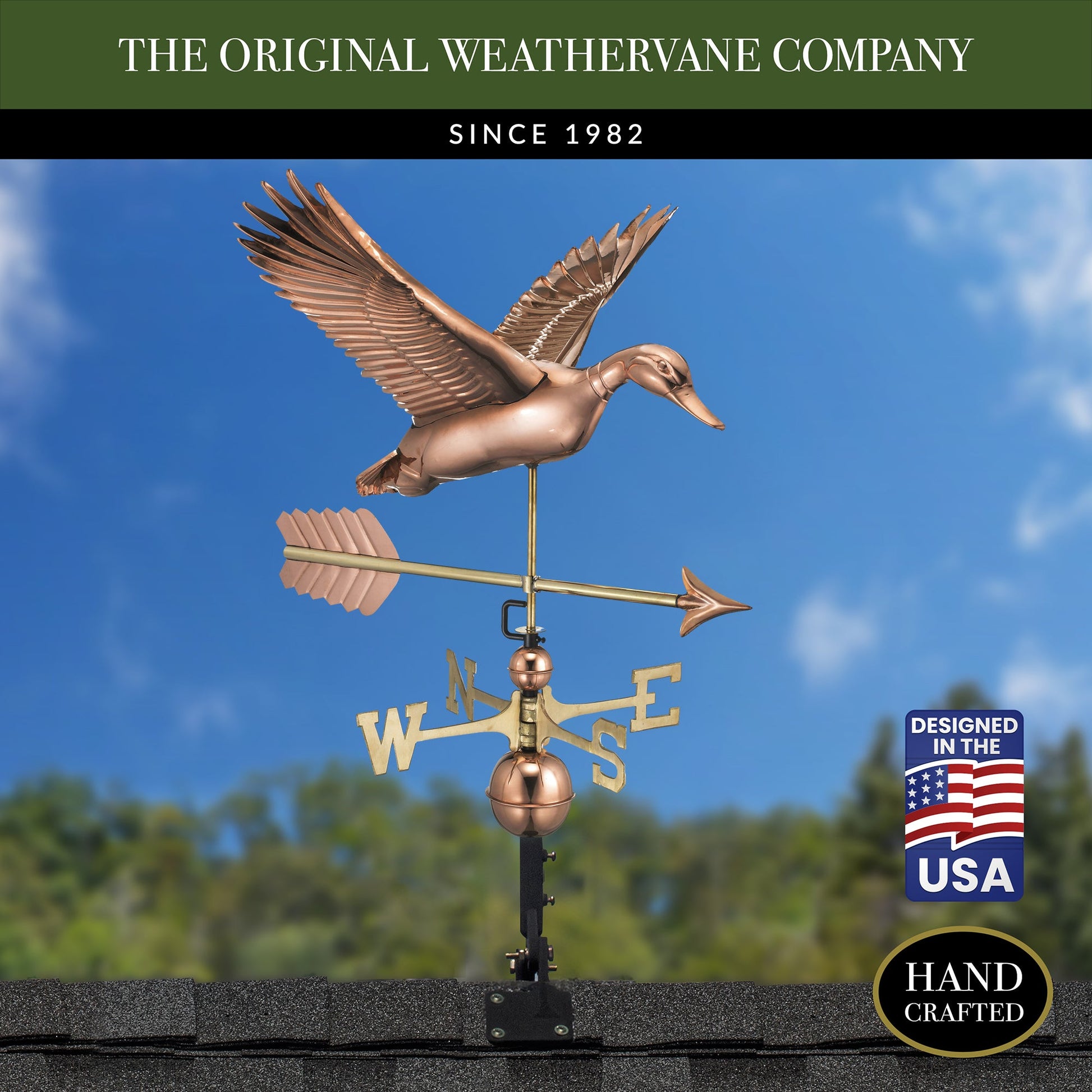 Flying Duck with Arrow Weathervane - Good Directions