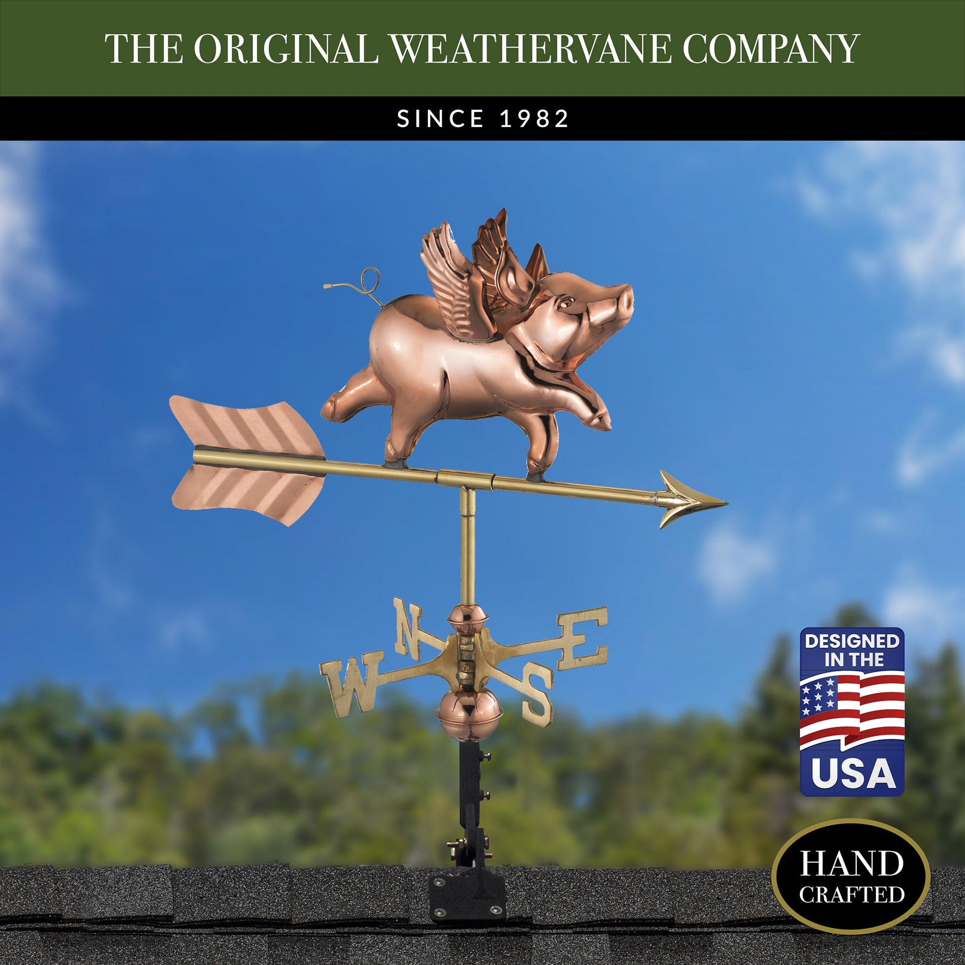 Flying Pig Cottage Weathervane - Good Directions