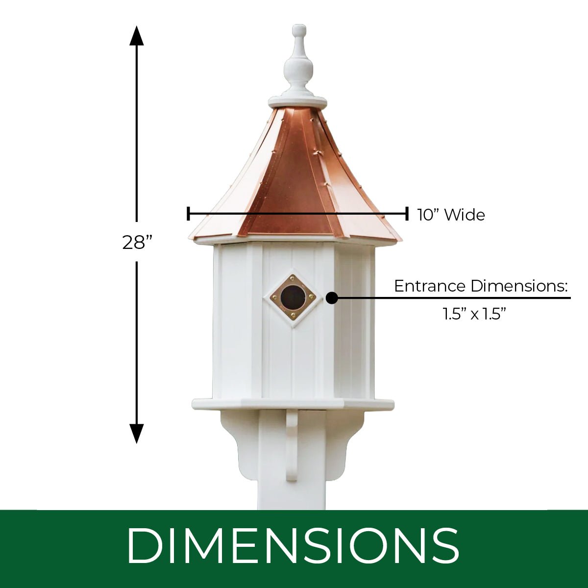 Folly Bird House — Polished Copper Roof - Good Directions