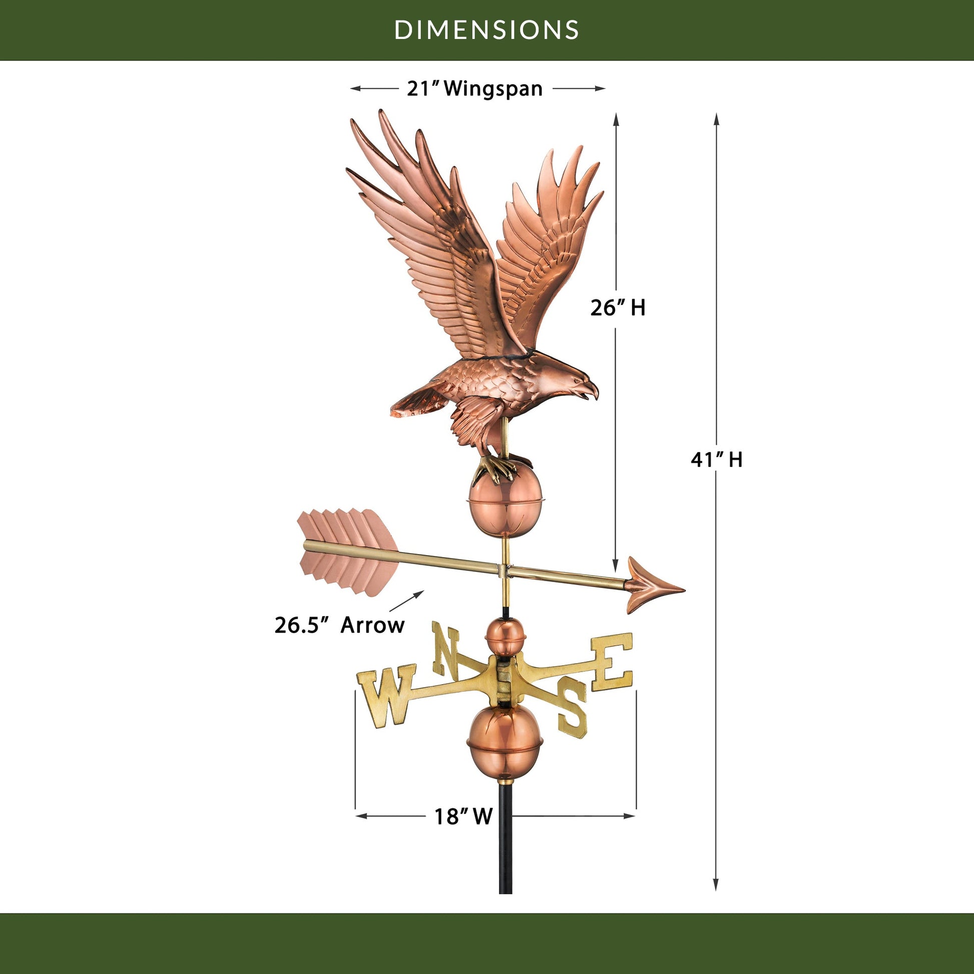 Freedom Eagle Weathervane - Good Directions
