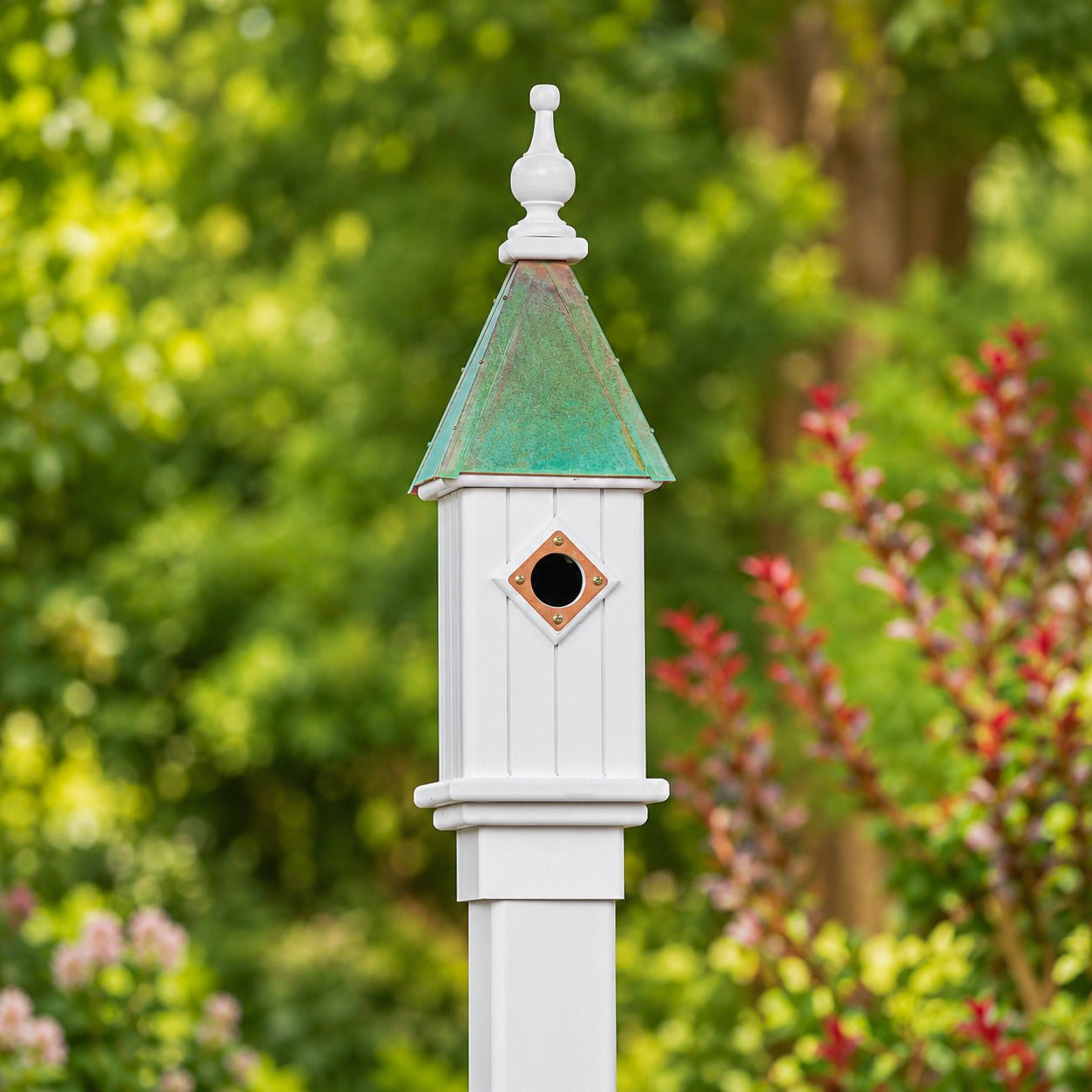 Gable Bird House — Aged Copper Roof - Good Directions