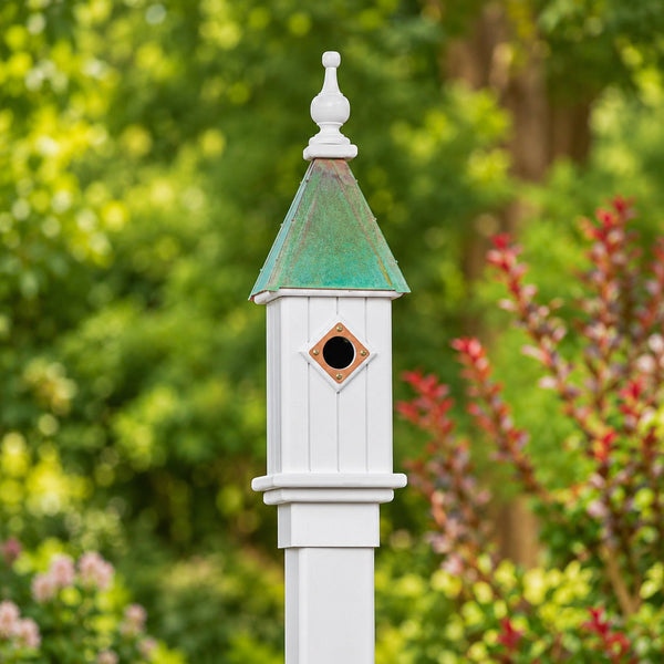 Gable Bird House — Aged Copper Roof - Good Directions