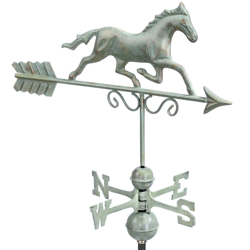 Galloping Horse Weathervane - Blue Verde Copper by Good Directions - Good Directions