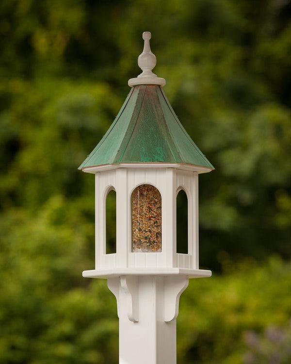 Gazebo Bird Feeder – Aged Copper Roof - Good Directions
