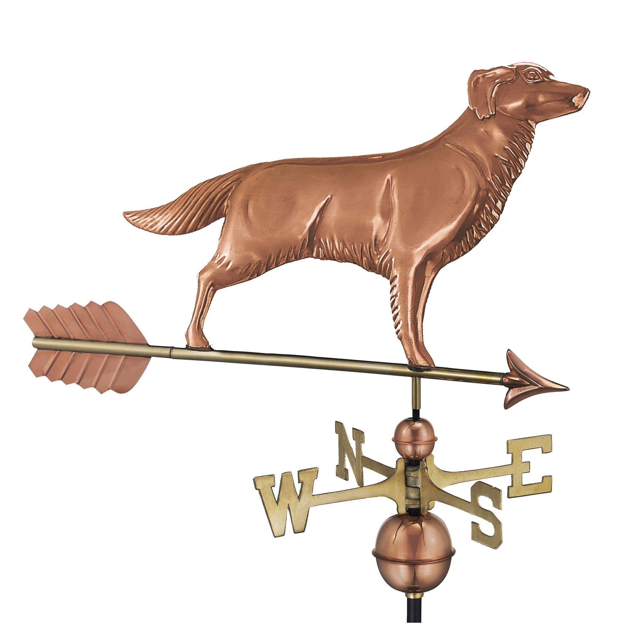 Golden Retriever Weathervane with Arrow - Good Directions
