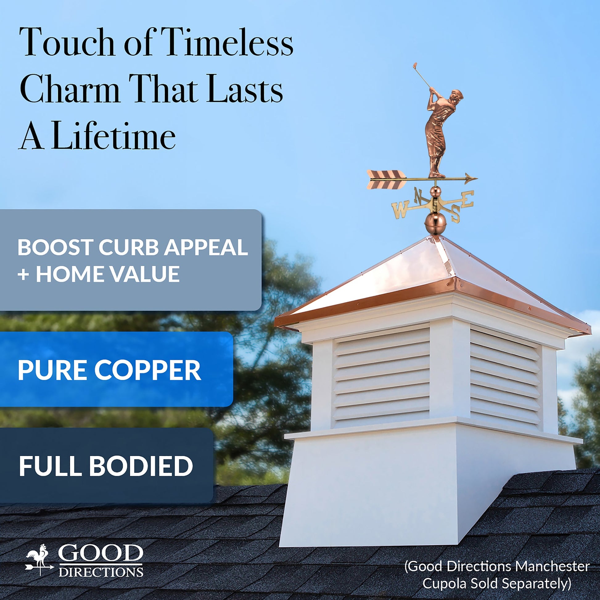 Golfer Weathervane - Good Directions