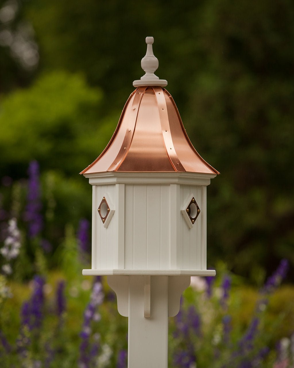 Hexagon Bird Villa – Copper Bell Roof with Copper Accents - Good Directions