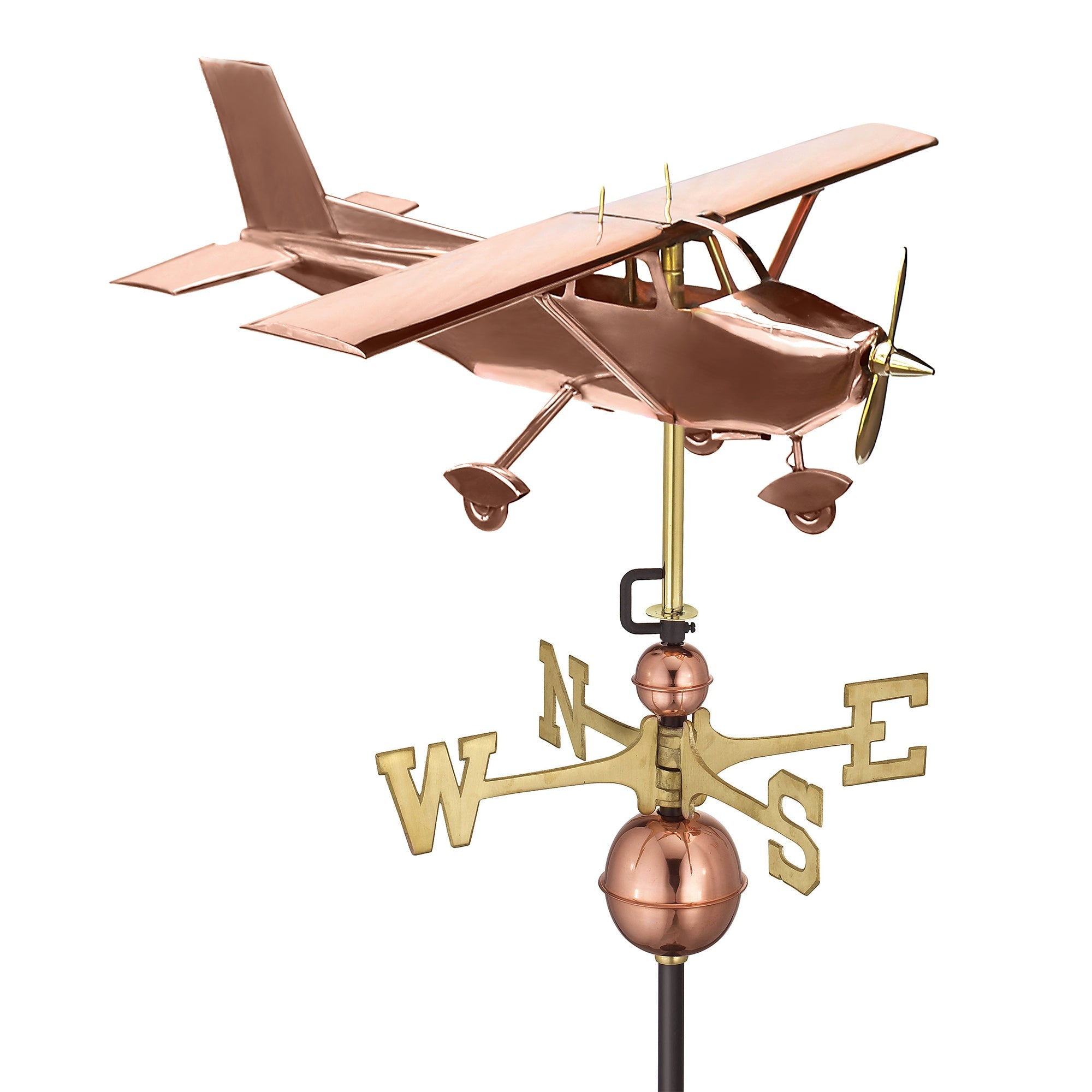 High Wing Plane Weathervane - Good Directions