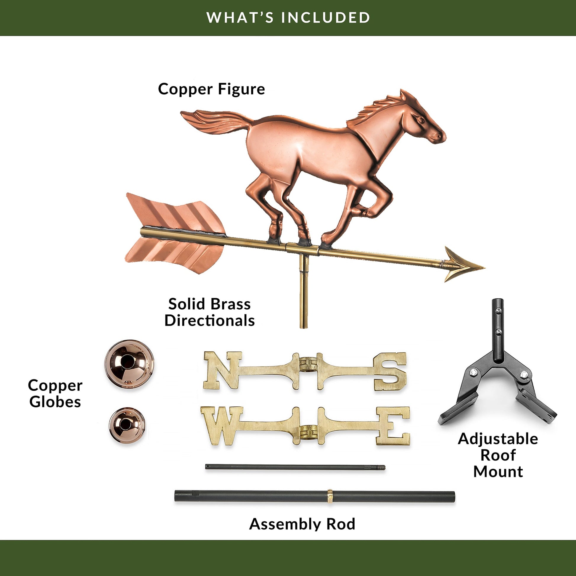 Horse Cottage Weathervane - Good Directions