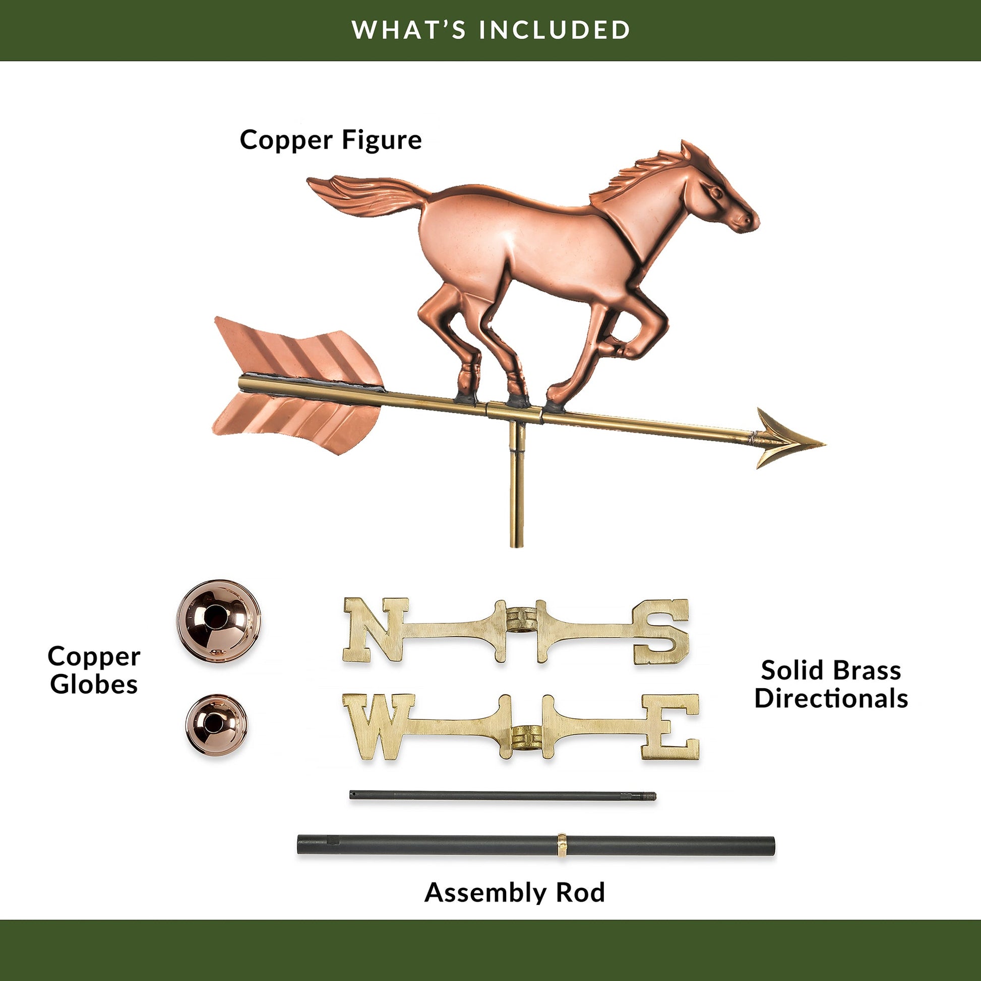 Horse Cottage Weathervane - Good Directions