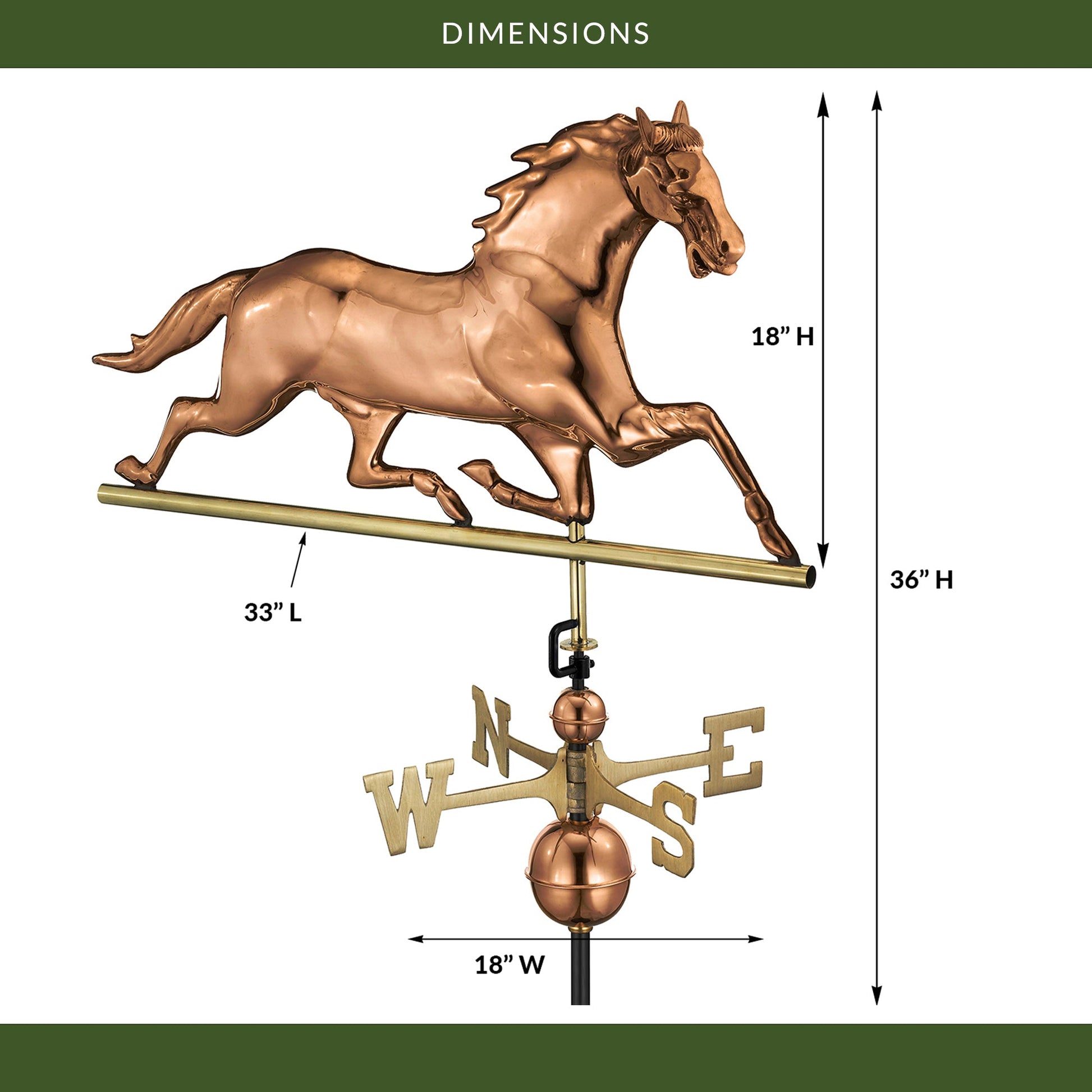 Horse Weathervane - Good Directions