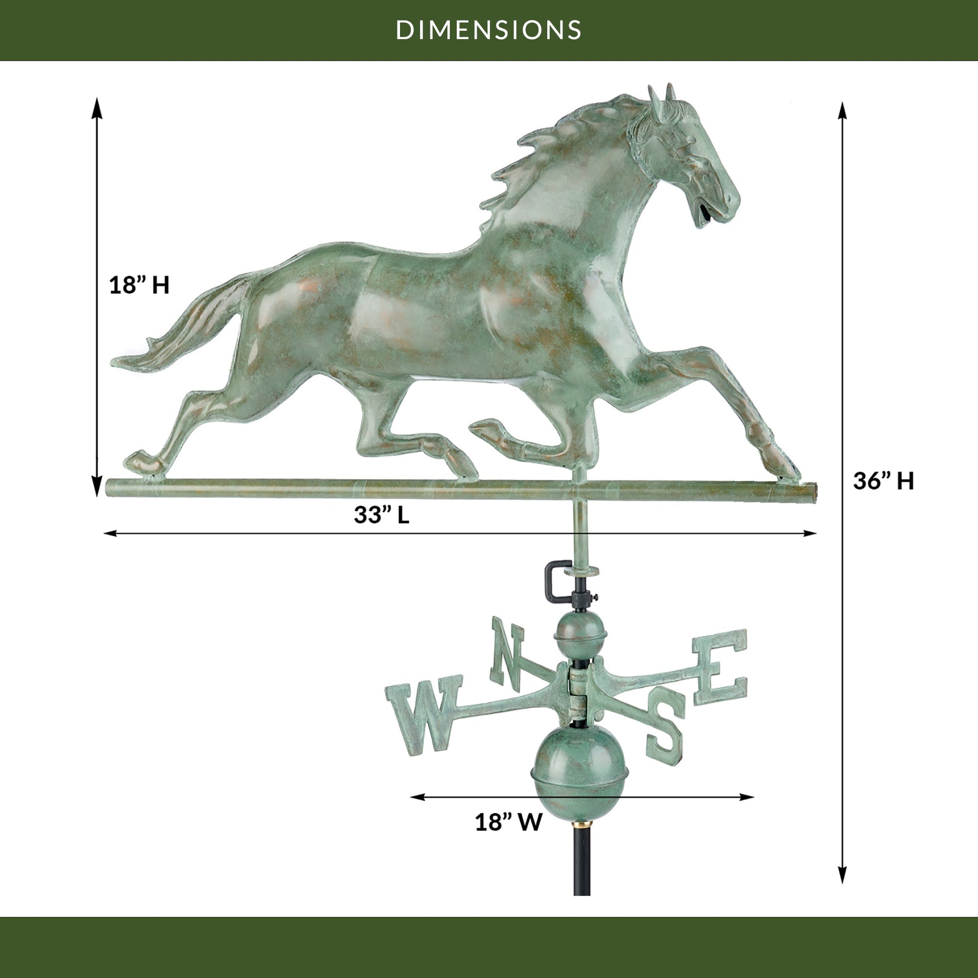Horse Weathervane - Good Directions