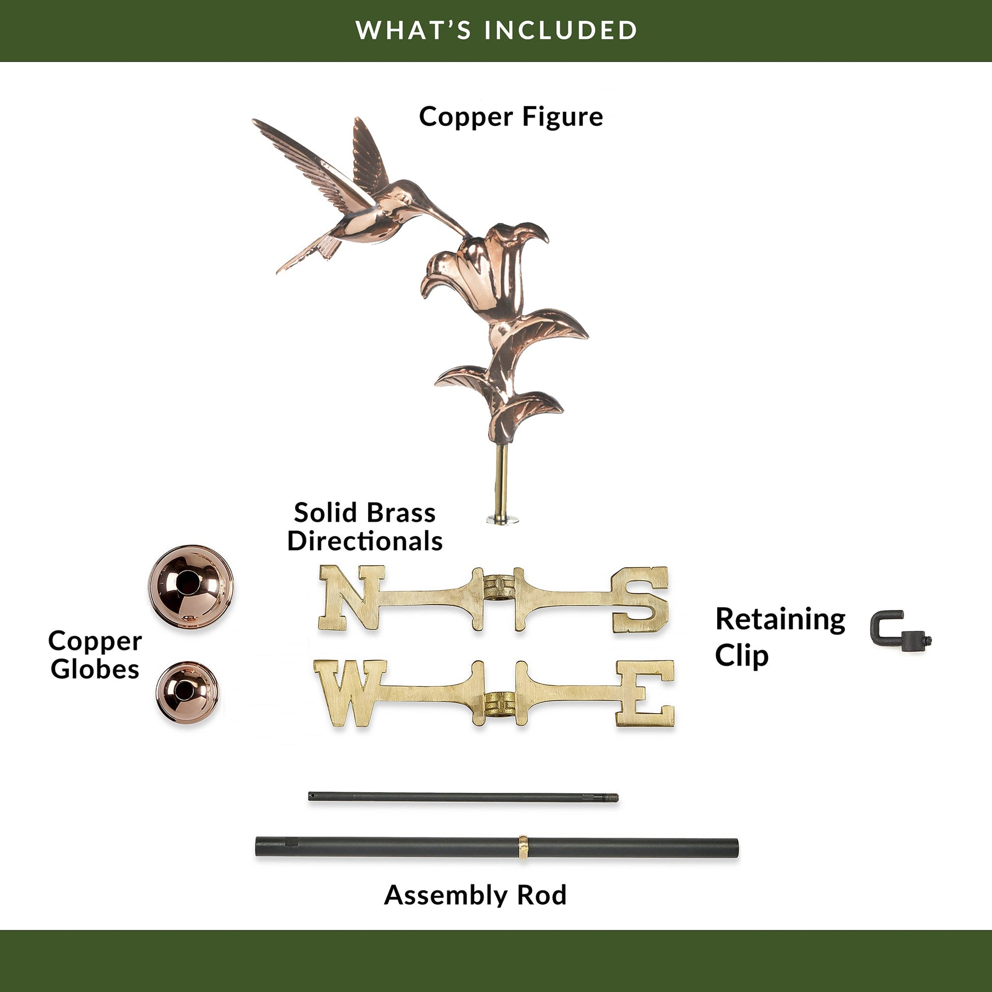 Hummingbird Cottage Weathervane - Good Directions