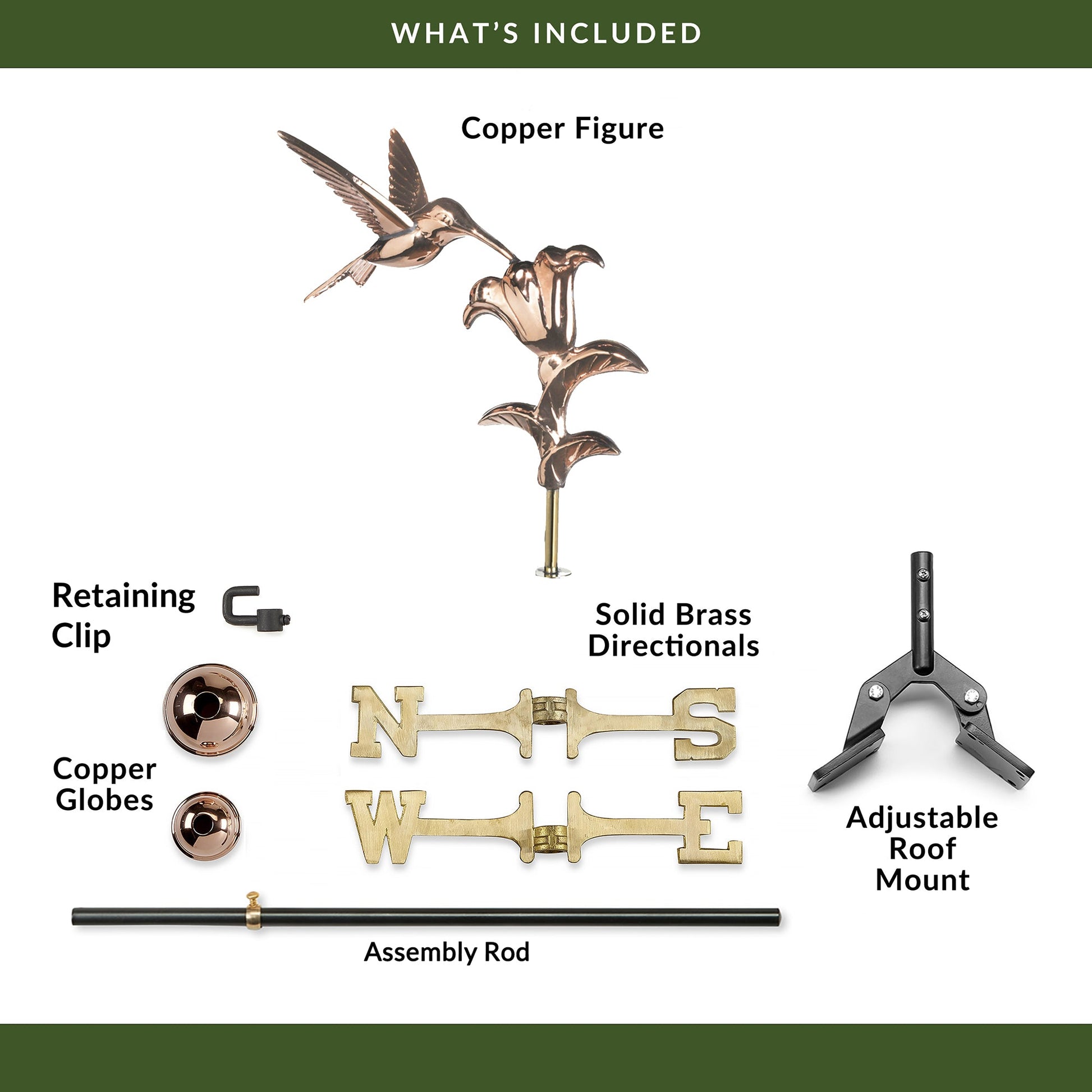 Hummingbird Cottage Weathervane - Good Directions