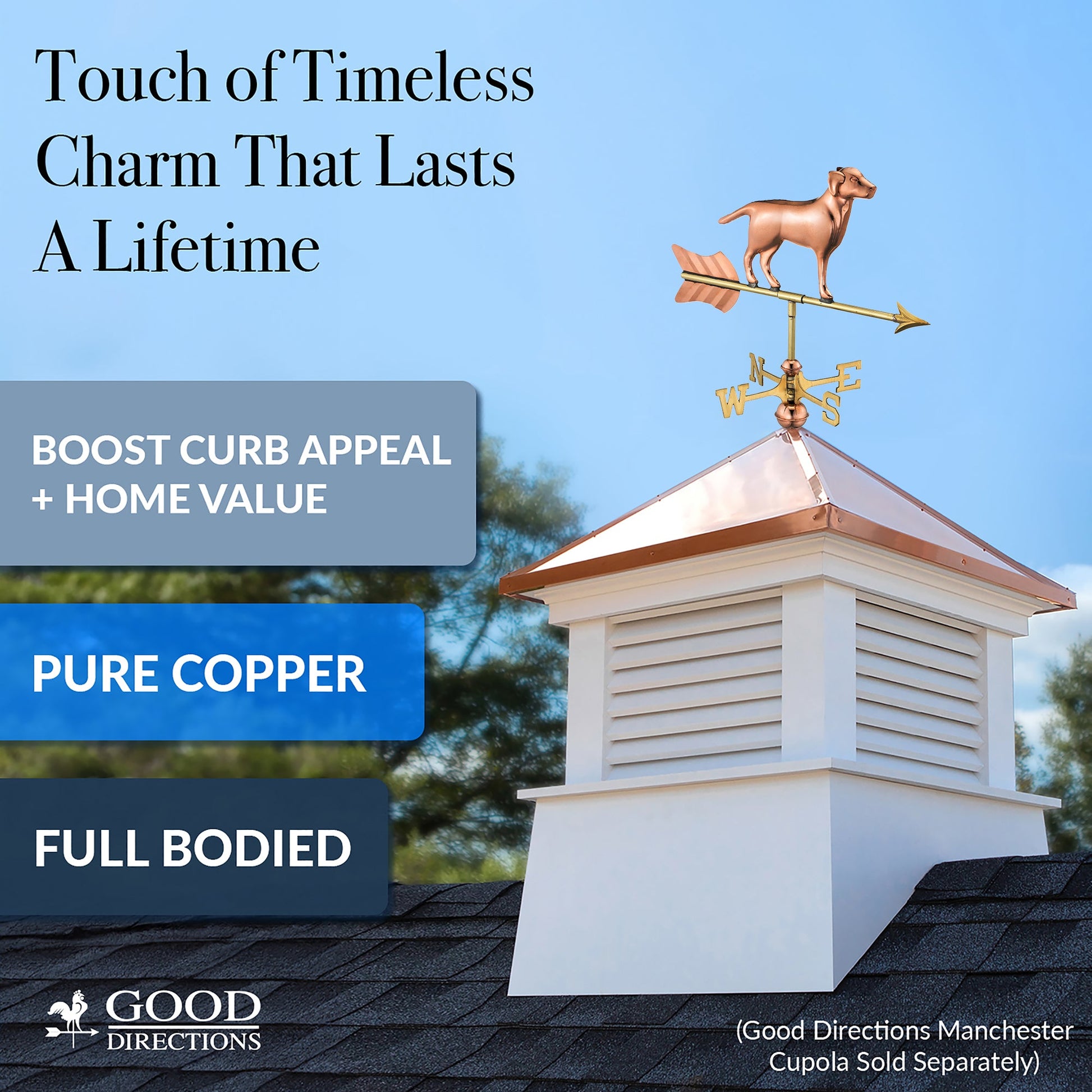 Labrador Retriever Cottage Weathervane - Good Directions