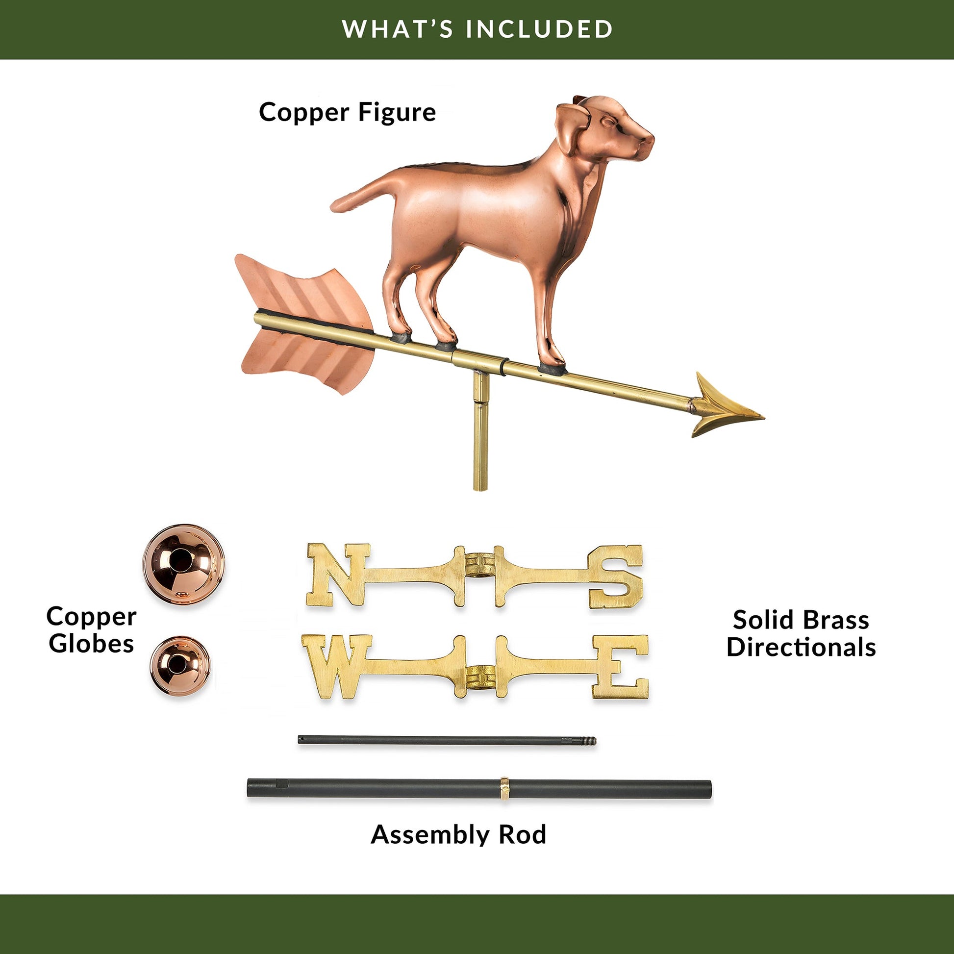Labrador Retriever Cottage Weathervane - Good Directions