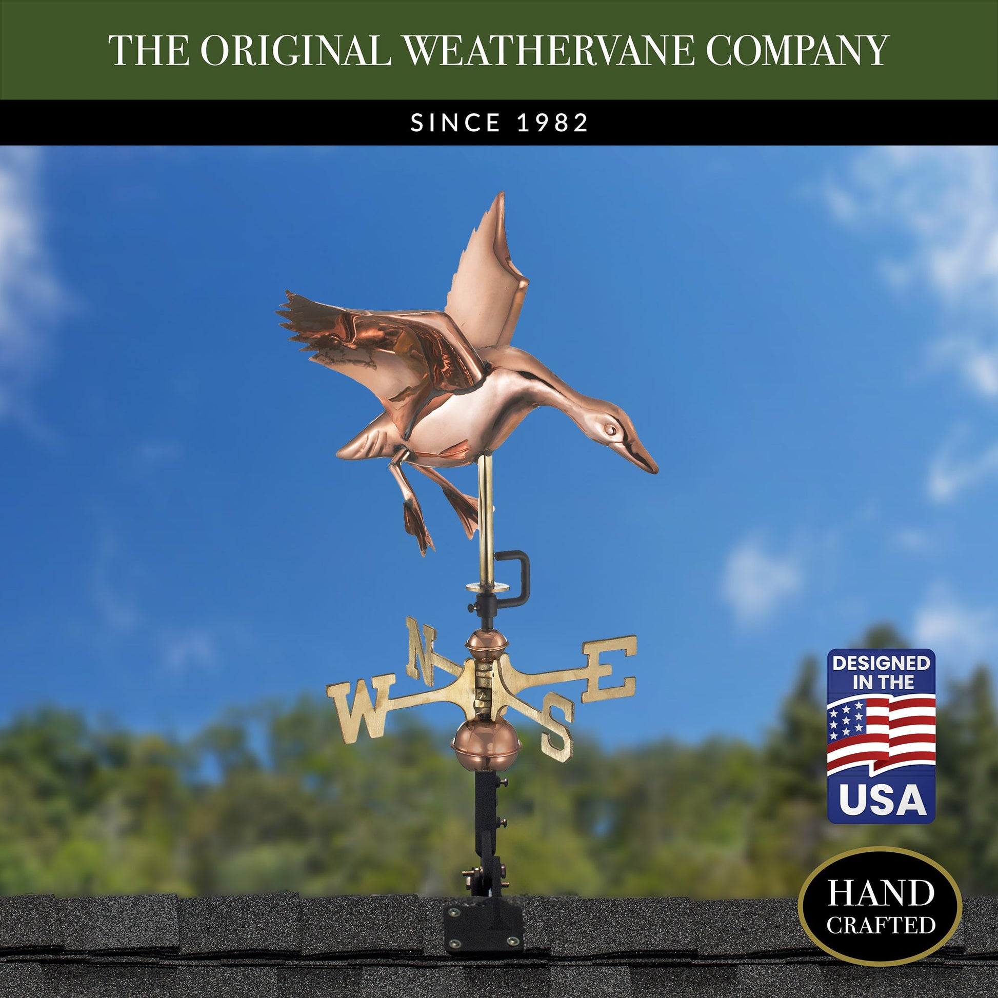 Landing Duck Cottage Weathervane - Good Directions