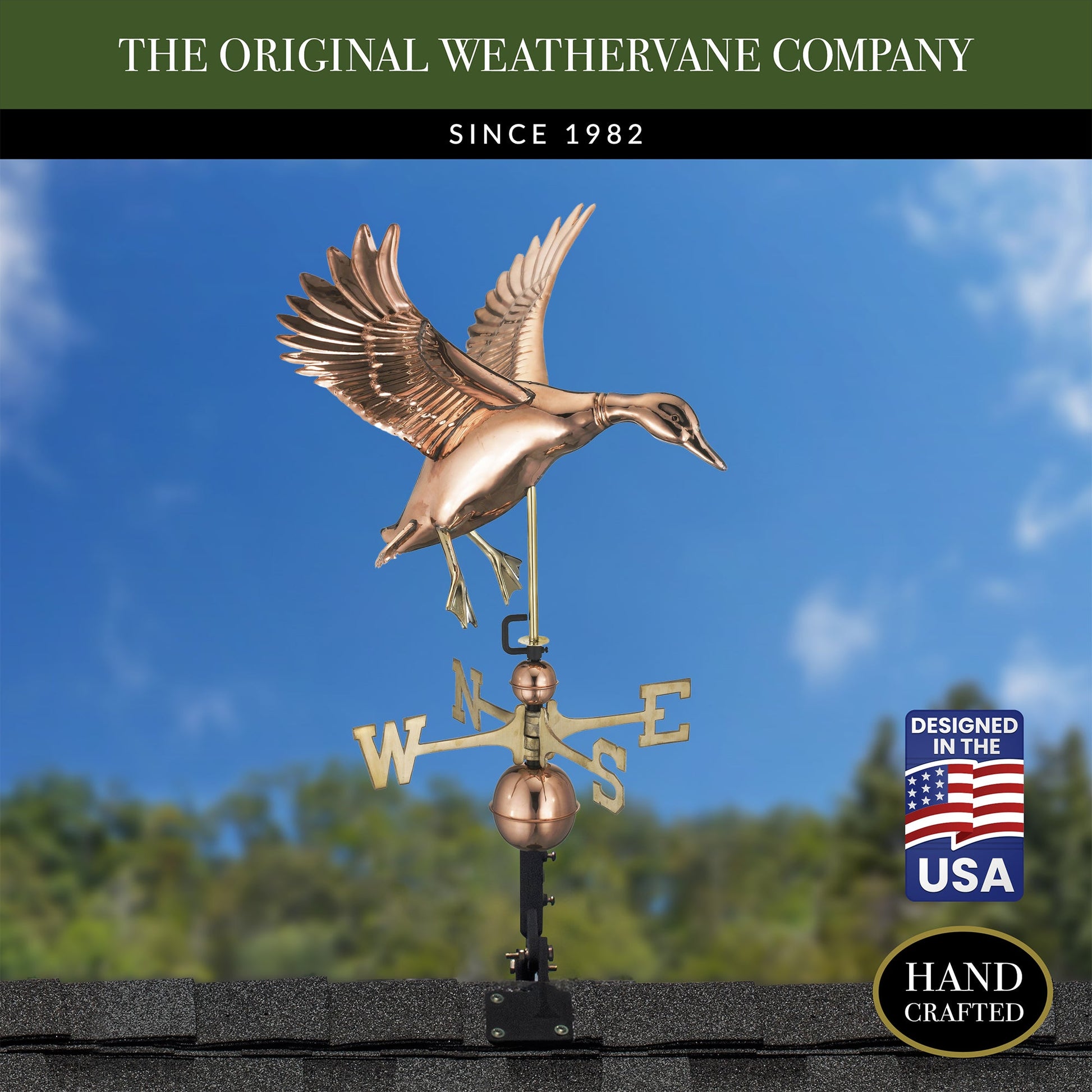 Landing Duck Weathervane - Good Directions