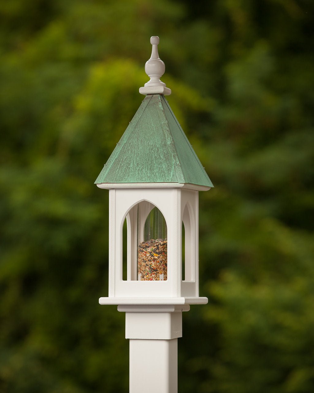 Lantern Bird Feeder – Aged Copper Roof - Good Directions